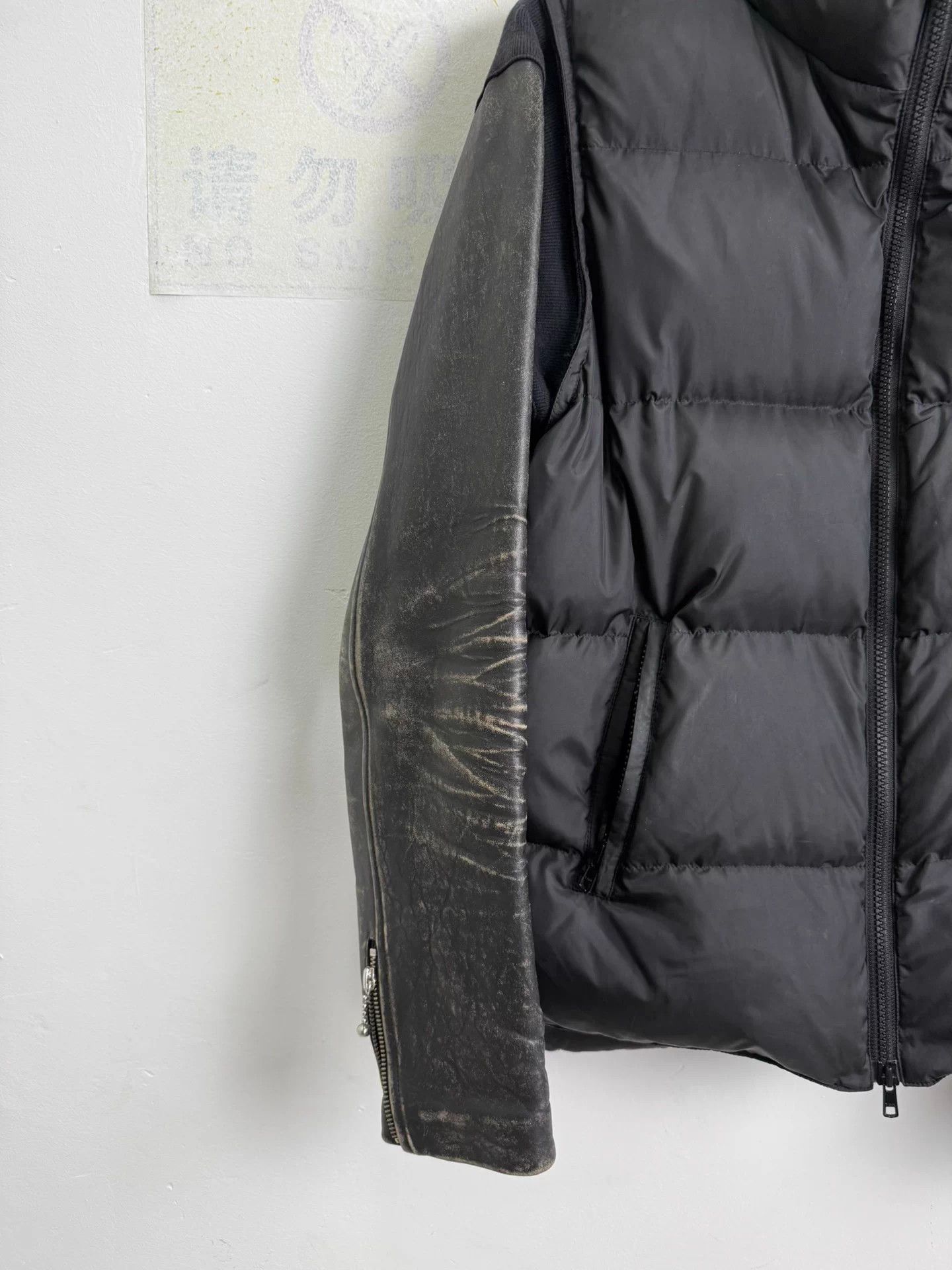 Undercover UNDERCOVER Leather Sleeve Down Jacket, Size US M / EU 48-50 / 2 - 5 Thumbnail
