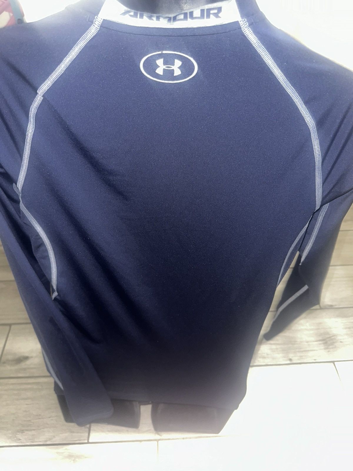 Under Armour Men’s used blue under armour long sleeve HeatGear shirt L Size US L / EU 52-54 / 3 - 4 Thumbnail