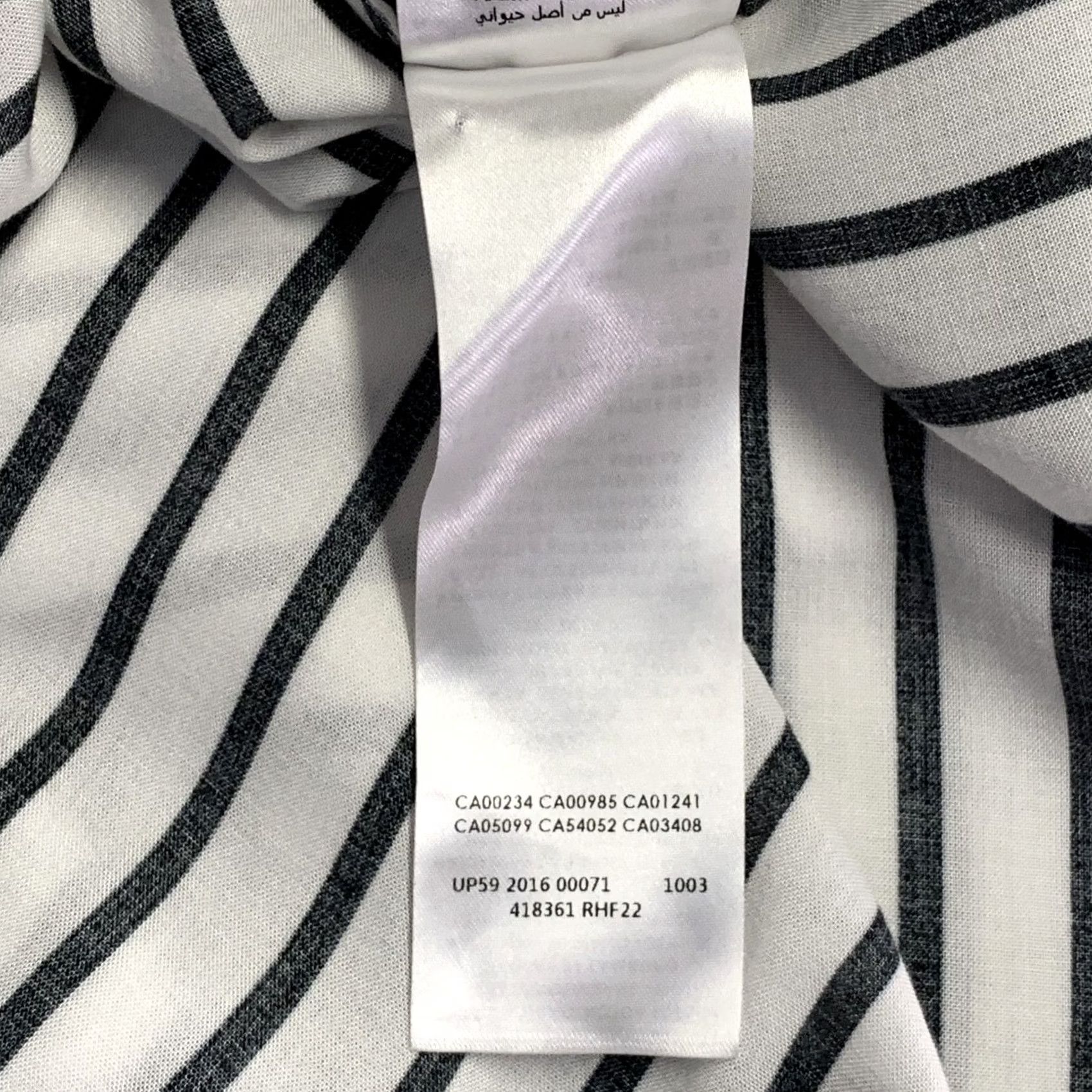 McQ Alexander McQueen MCQ by ALEXANDER MCQUEEN Viscose Stripe Tunic Shirt Size L Black White 2016 Size L / US 10 / IT 46 - 8 Thumbnail