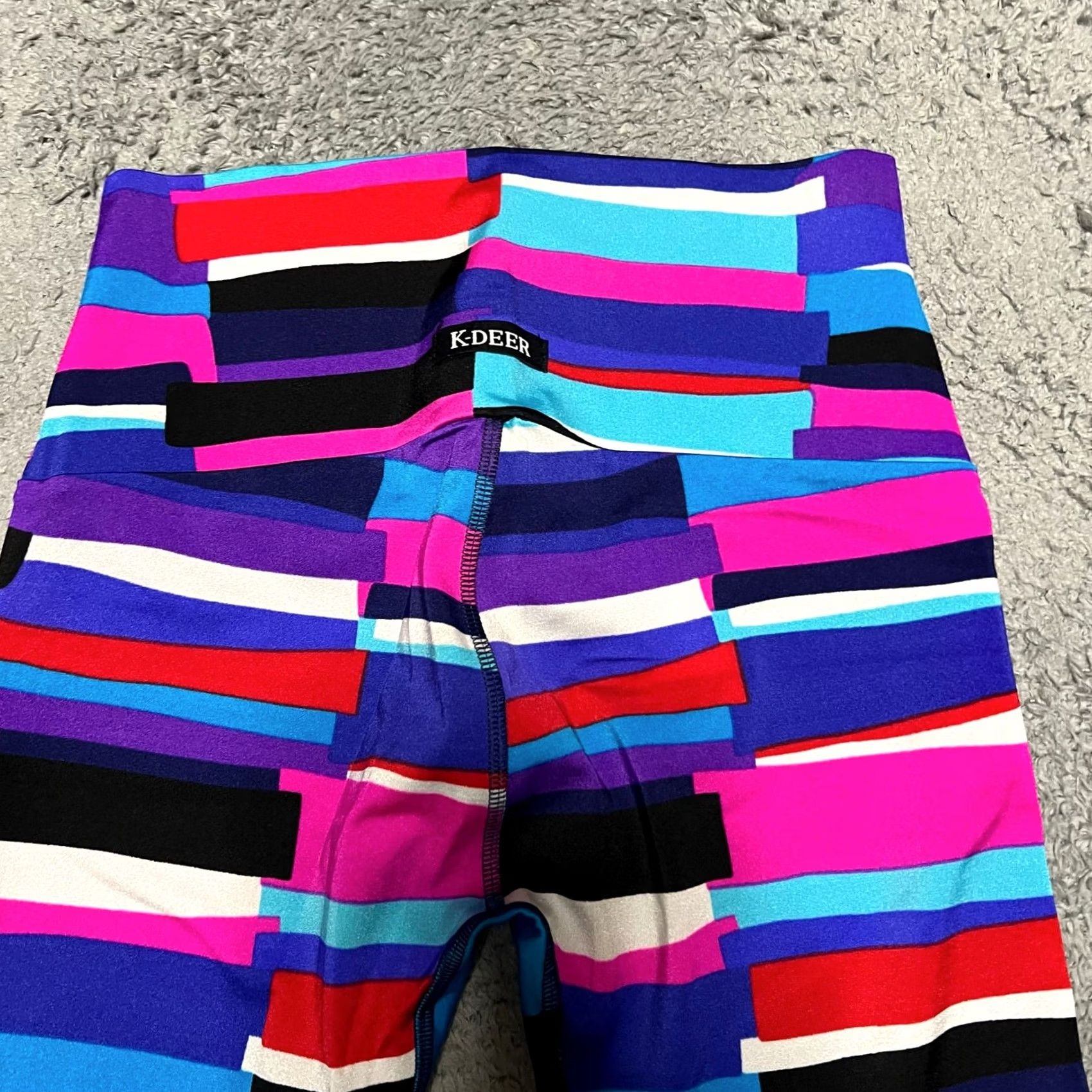Pinko K-DEER Leggings Cropped Womens Large Pink Athletic Athleisure Workout Patterned Size 36" / US 14 / IT 50 - 3 Thumbnail
