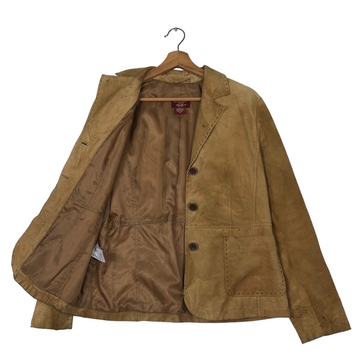 Japanese Brand 🔥Vintage Leather Jacket Eddie Bauer Issey Miyake Size US M / EU 48-50 / 2 - 11 Thumbnail