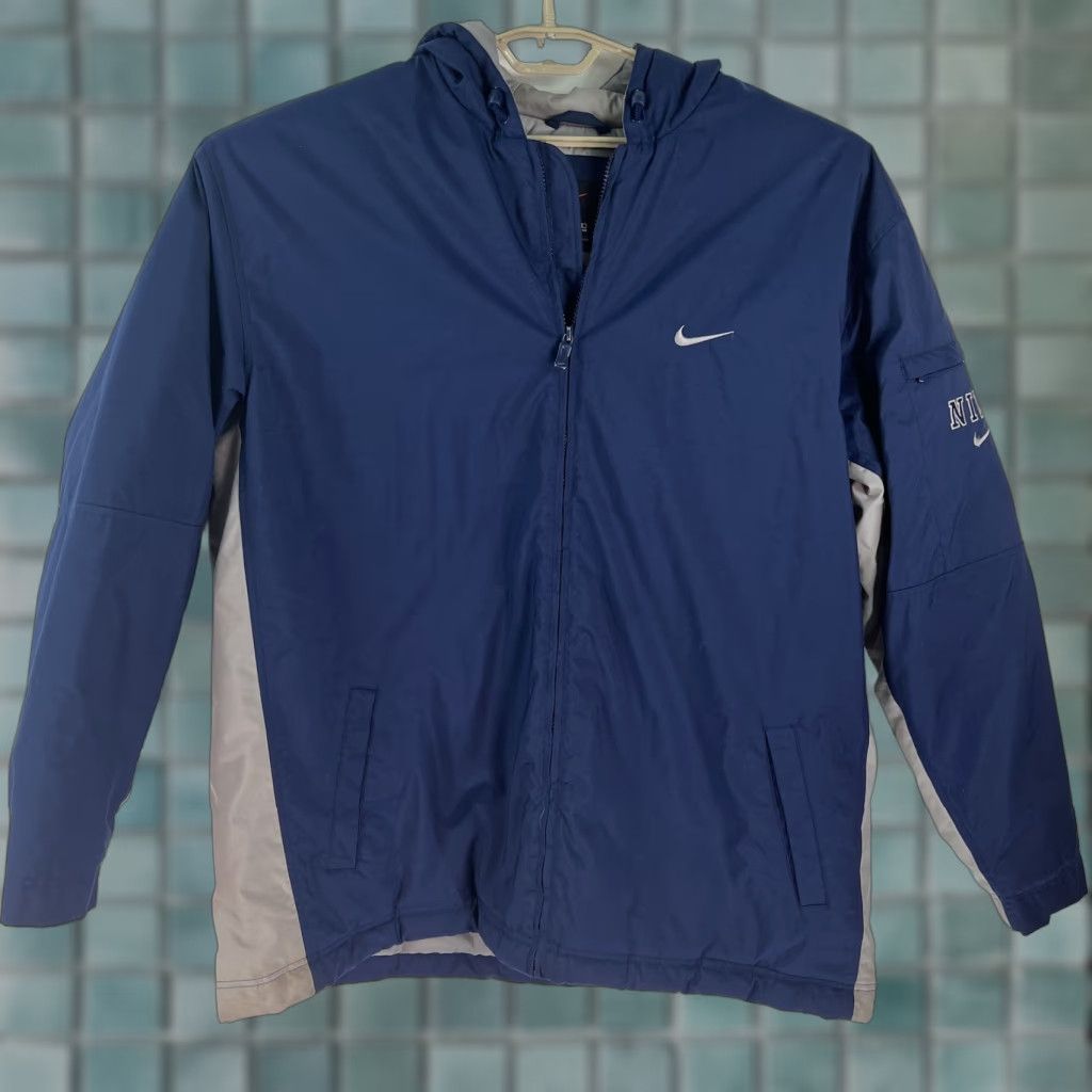 Nike Nike Jacket MENS Long Sleeve Full Zip Hooded Navy Blue Windbreaker Size XL Size US XL / EU 56 / 4 - 1 Thumbnail