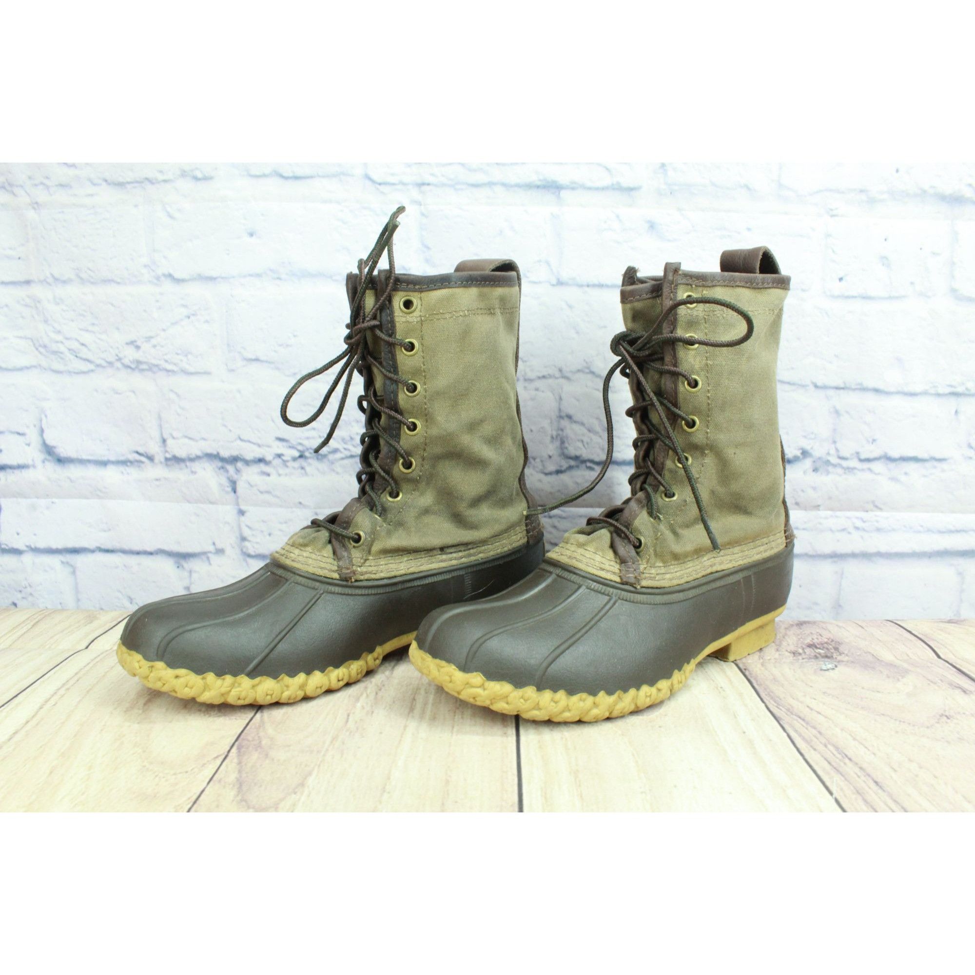 Canvas × L.L. Bean LL Bean Signature Waxed Canvas Unlined Hunting Duck Boots Size US 8 / IT 38 - 2 Thumbnail
