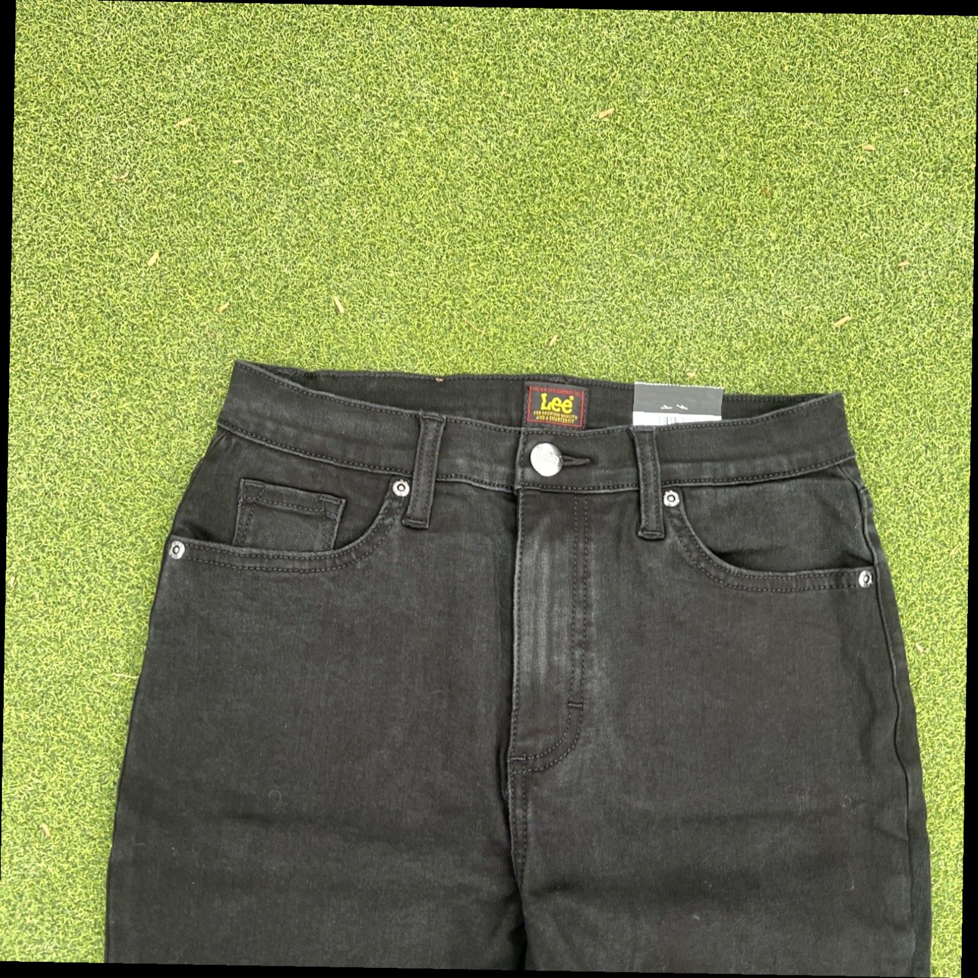 Lee Lee straight leg black Denim Jeans sz 6m New With Tags 27x29 Size 27" / US 4 / IT 40 - 2 Thumbnail