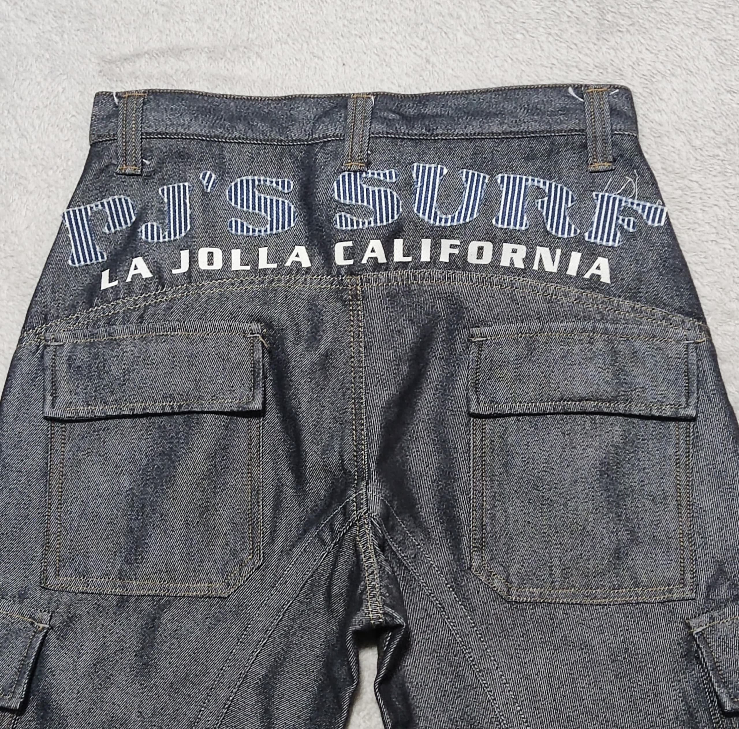 Japanese Brand PJ'S SURF Waxed La Jolla California Baggy Cargo Denim Pants Size US 30 / EU 46 - 12 Thumbnail