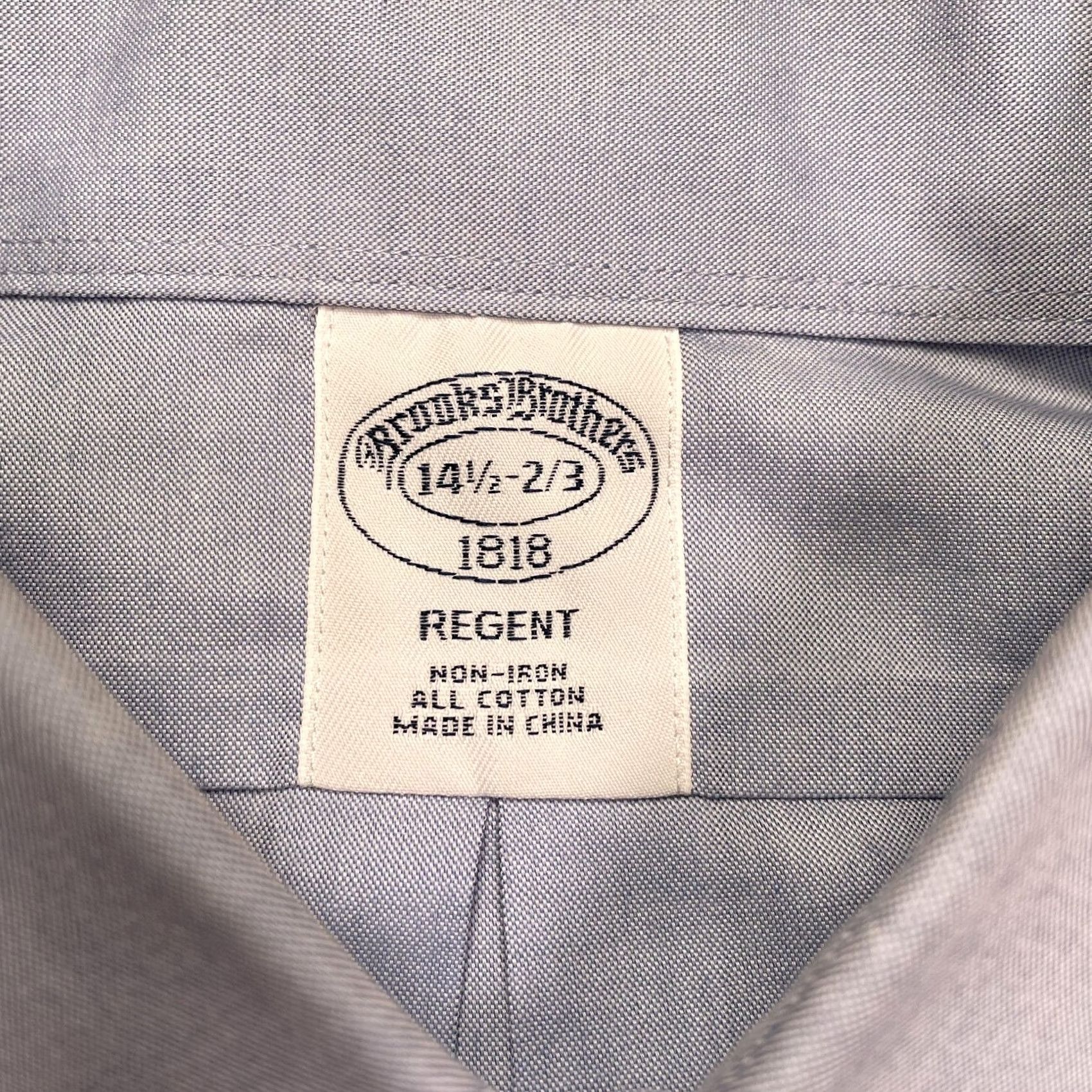 Brooks Brothers Brooks Brothers Shirt Mens Small 14.5 Blue Solid Long Sleeve Non Iron Button Up Regent Fit Women's? Mens Size US S / EU 44-46 / 1 - 2 Thumbnail