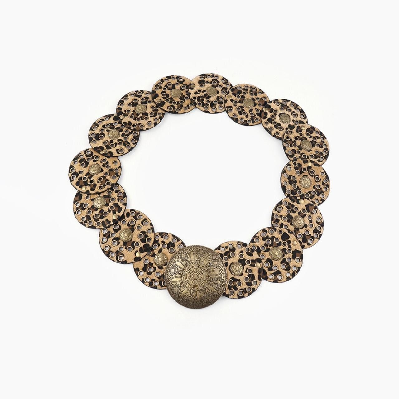 Japanese Brand Vintage Style Oversized Animal Print Disc Belt Size ONE SIZE - 6 Thumbnail