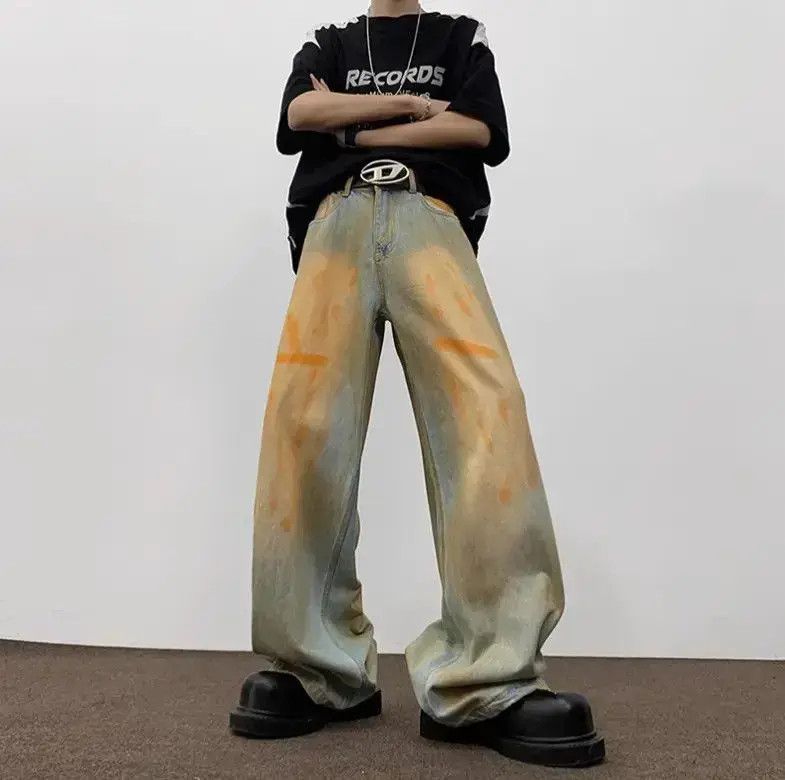 Japanese Brand Hip hop straight leg casual washed jeans Size US 32 / EU 48 - 2 Thumbnail