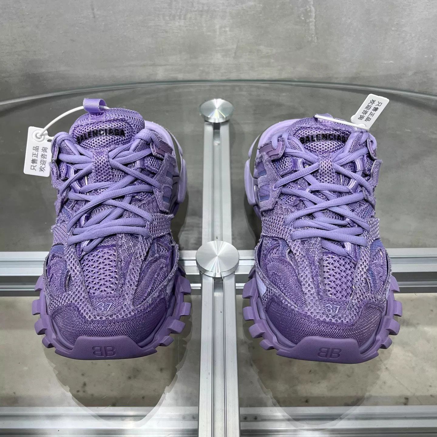 Balenciaga Balenciaga Women's TRACK Lavender Slide 37 YH25185 Size US 7 / IT 37 - 1 Thumbnail