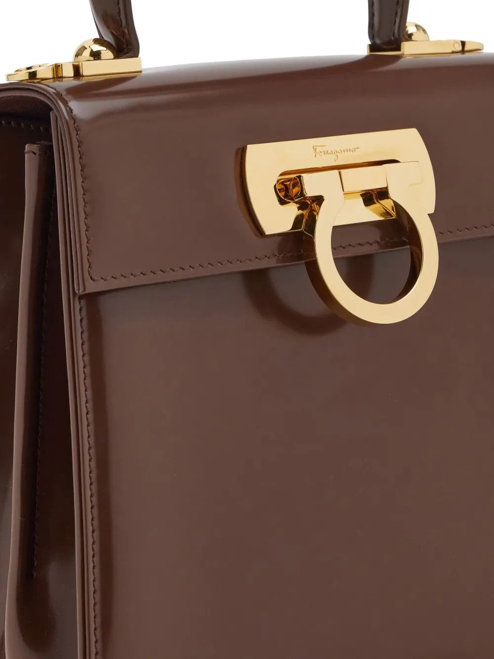 Salvatore Ferragamo o1s1rm0526 Size : OS / Shoulder Bag in Chocolate Brown Size ONE SIZE - 4 Thumbnail