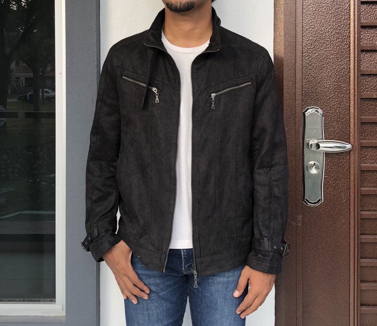 Japanese Brand Louis Chavlon Black Faux Suede Jacket Size US M / EU 48-50 / 2 - 3 Thumbnail