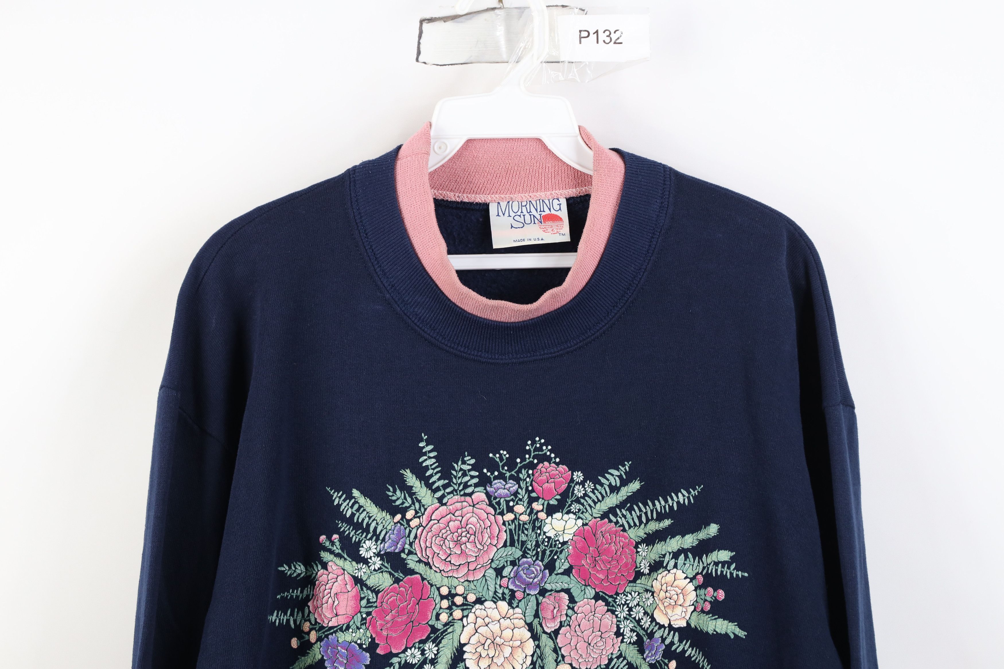 Vintage Vintage 90s Streetwear Nature Flower Sweatshirt USA Size L / US 10 / IT 46 - 2 Thumbnail