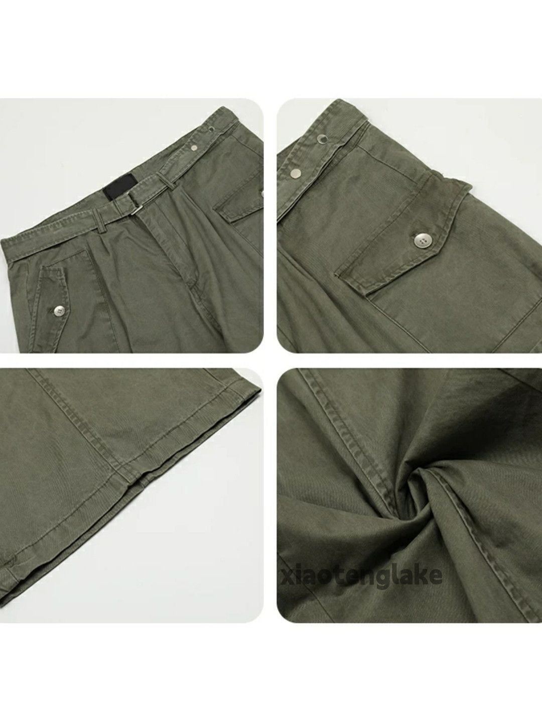 Designer × Japanese Brand × Vintage washed faded cleanfit loose baggy military cargo pants Size US 32 / EU 48 - 6 Thumbnail