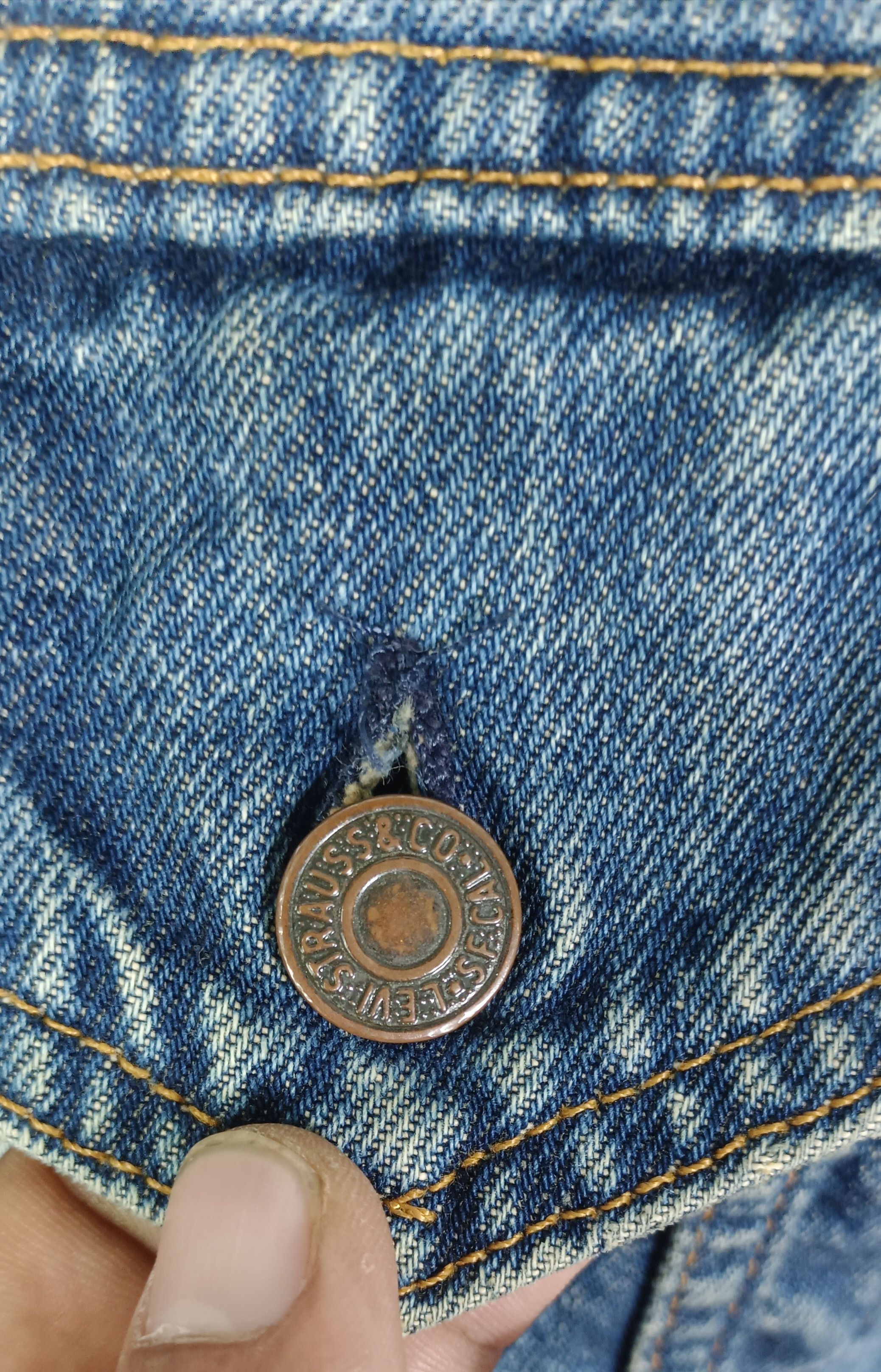 Levi's Vintage 90s Levi's 715 Button Stamp Blanket Size US M / EU 48-50 / 2 - 12 Thumbnail