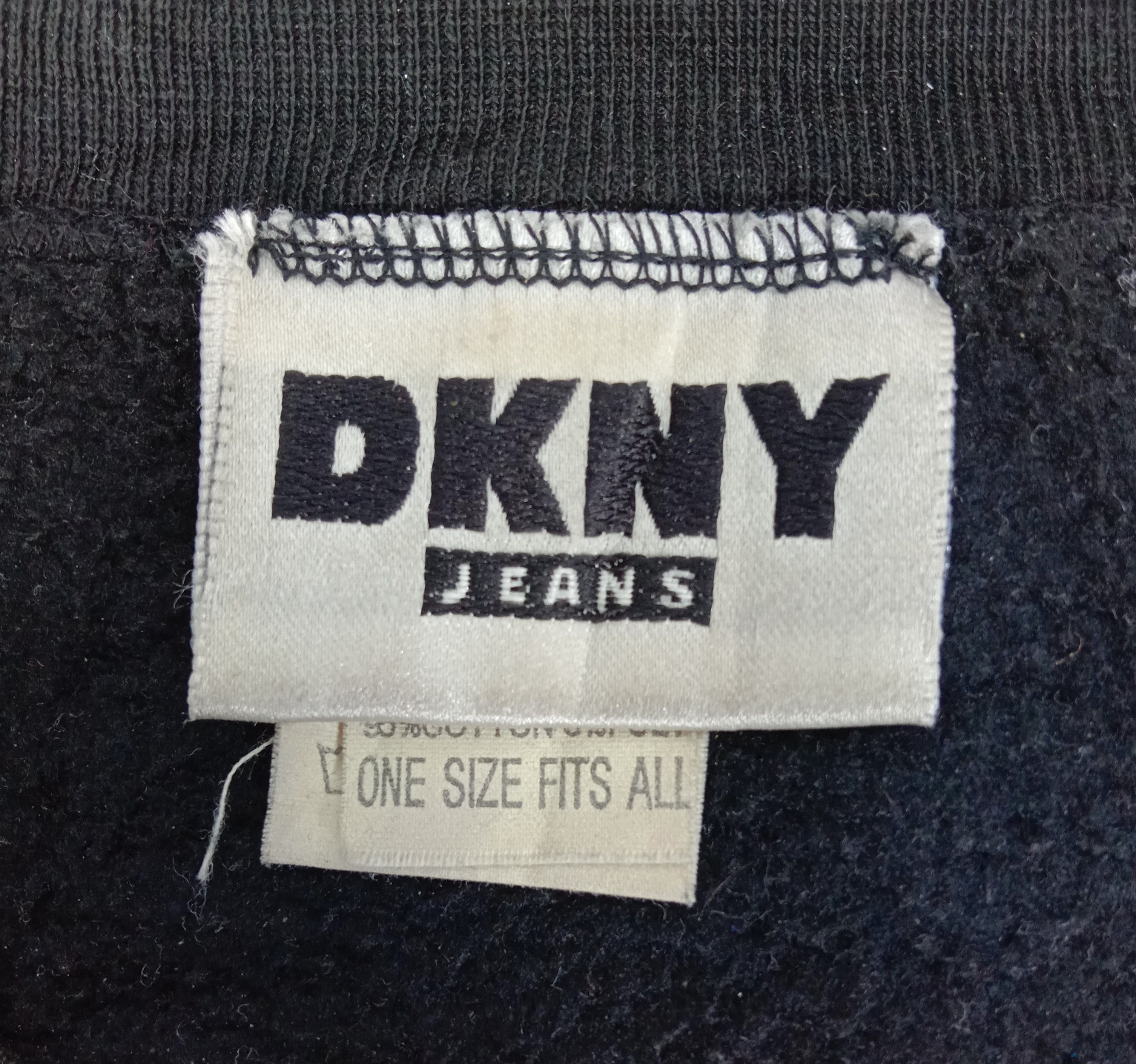 DKNY Vintage DKNY Big Logo Black Sweatshirt Size US XL / EU 56 / 4 - 10 Thumbnail