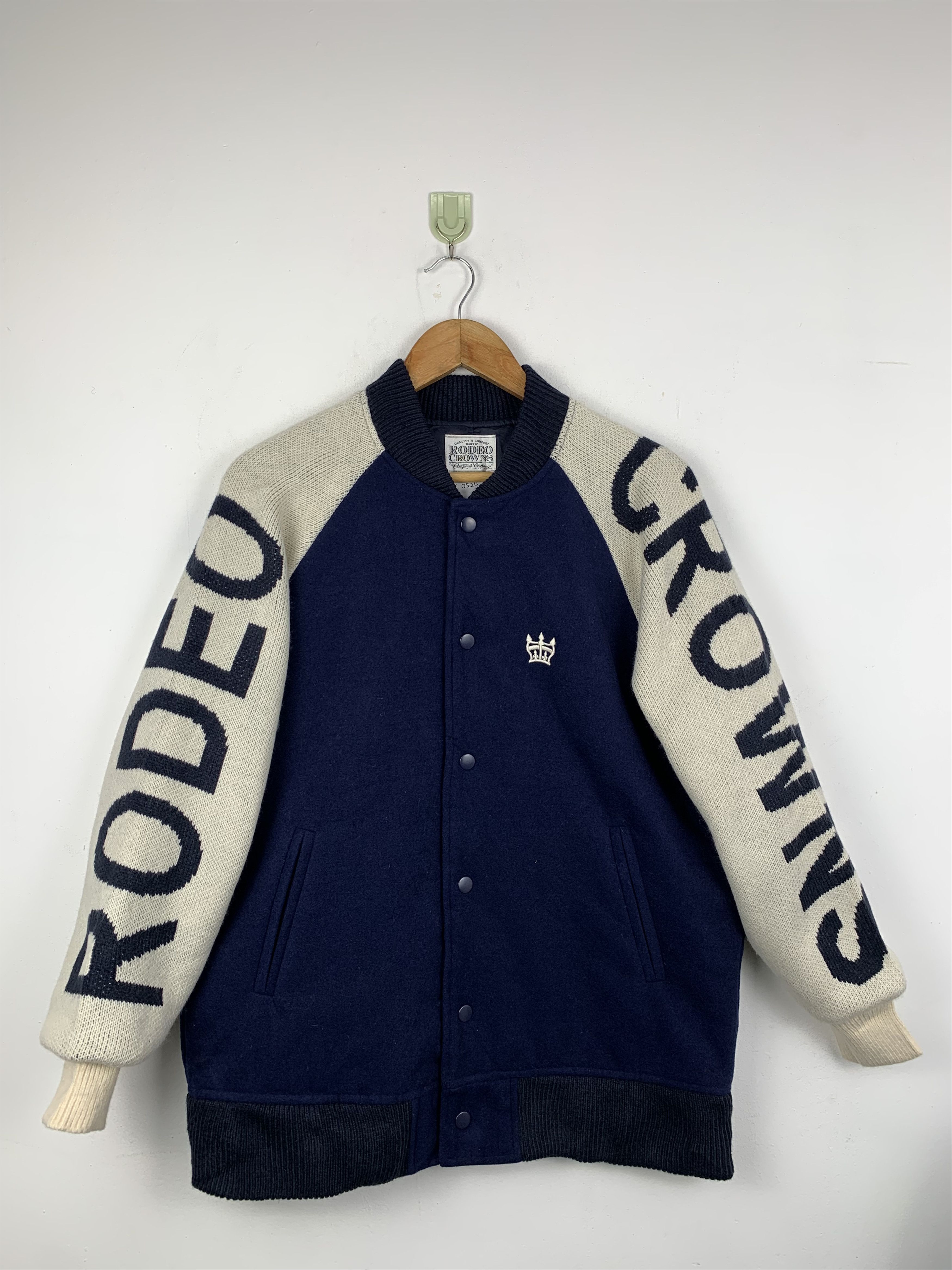 Vintage Vintage Rodeo Crowns Wool Varsity Jacket V0524 Size US M / EU 48-50 / 2 - 1 Thumbnail