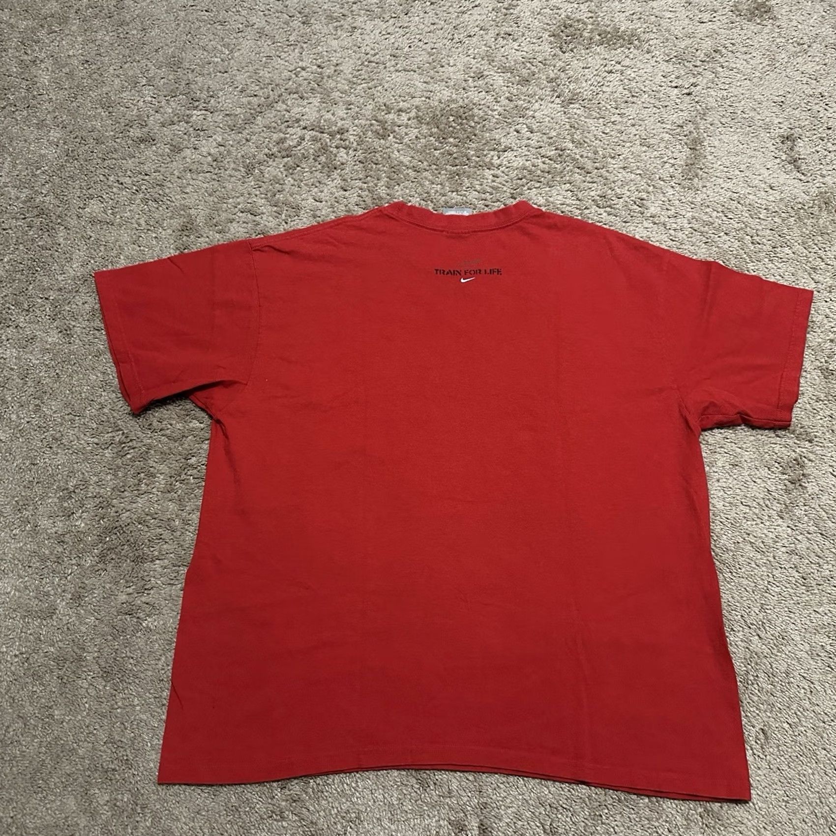 Nike VINTAGE Nike Shirt Mens XL Swoosh Cortez Grunge Graphic Print Red 90s Football T-Shirt Mens XL Bleed-free Logo All Seasons Easy Care Safe Ship Size US XL / EU 56 / 4 - 4 Thumbnail