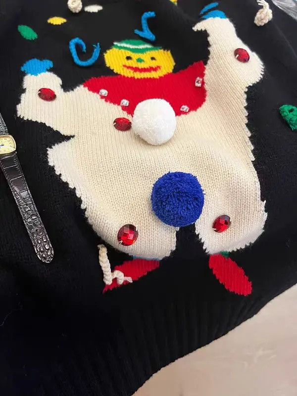 VIBE Street Vintage Christmas Style Knit Hooded Sweater Size US M / EU 48-50 / 2 - 5 Thumbnail