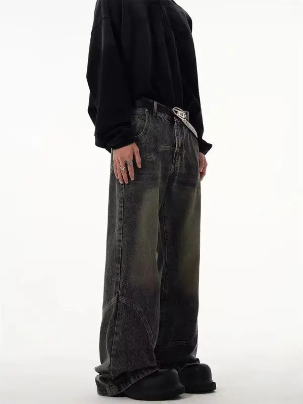 VIBE Retro heavy distressed micro flared patchwork jeans Size US 32 / EU 48 - 8 Thumbnail