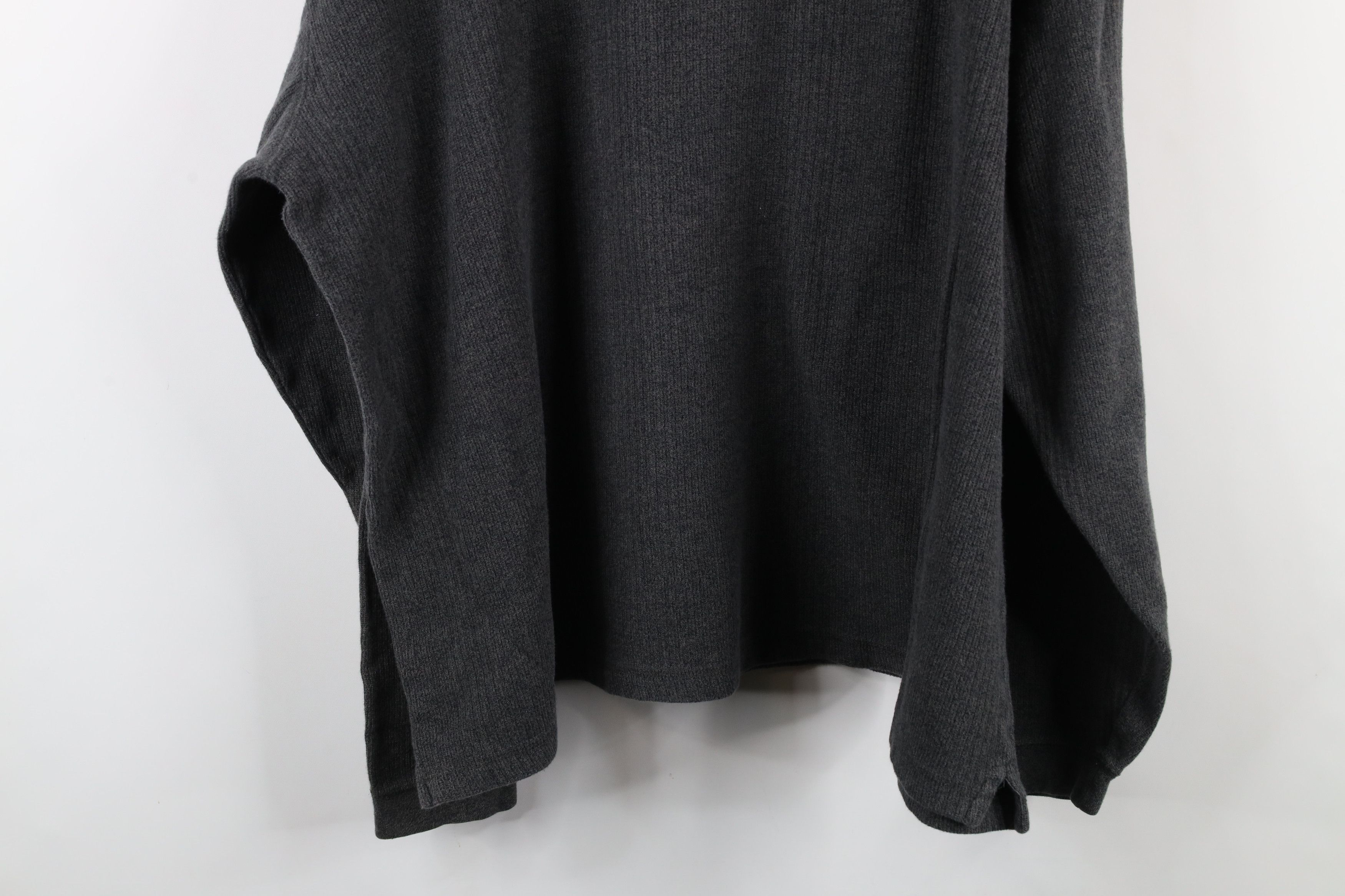 Vintage Vintage 90s Streetwear Ribbed Knit Long Sleeve Polo Gray Size US XL / EU 56 / 4 - 9 Thumbnail