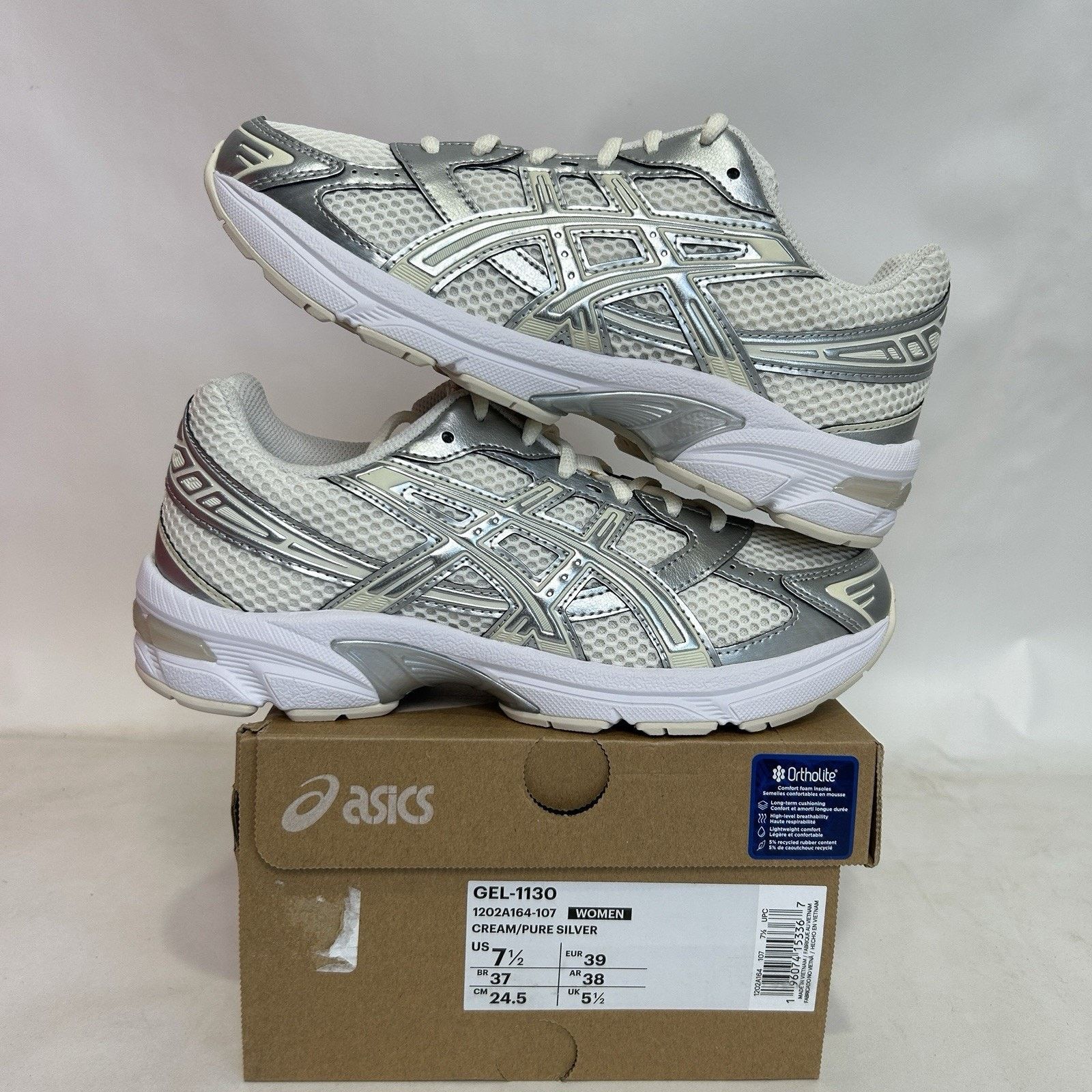 Asics ASICS Gel-1130 WMNS “Cream Pure Silver” Size US 7.5 / IT 37.5 - 1 Thumbnail