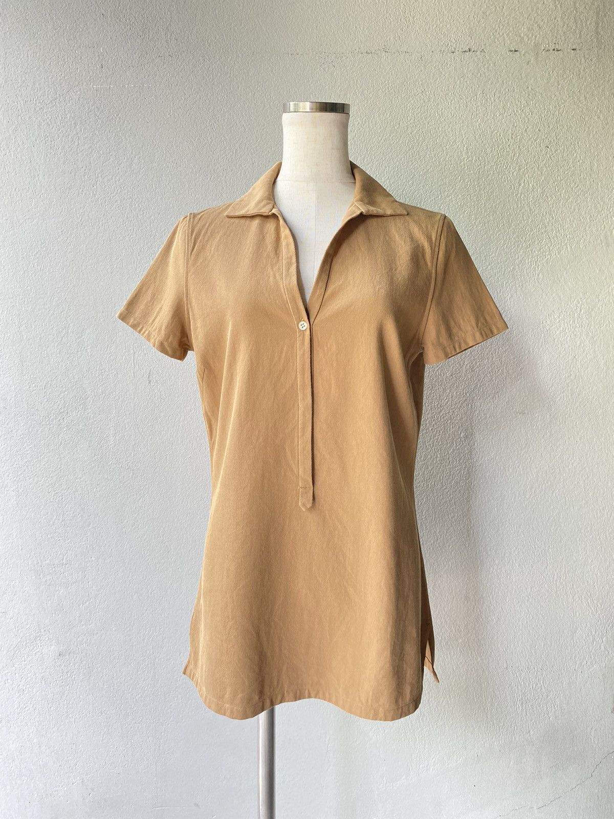 Jil Sander JILSANDER Minimalist Beige Polo Dress Size XS / US 0-2 / IT 36-38 - 3 Thumbnail