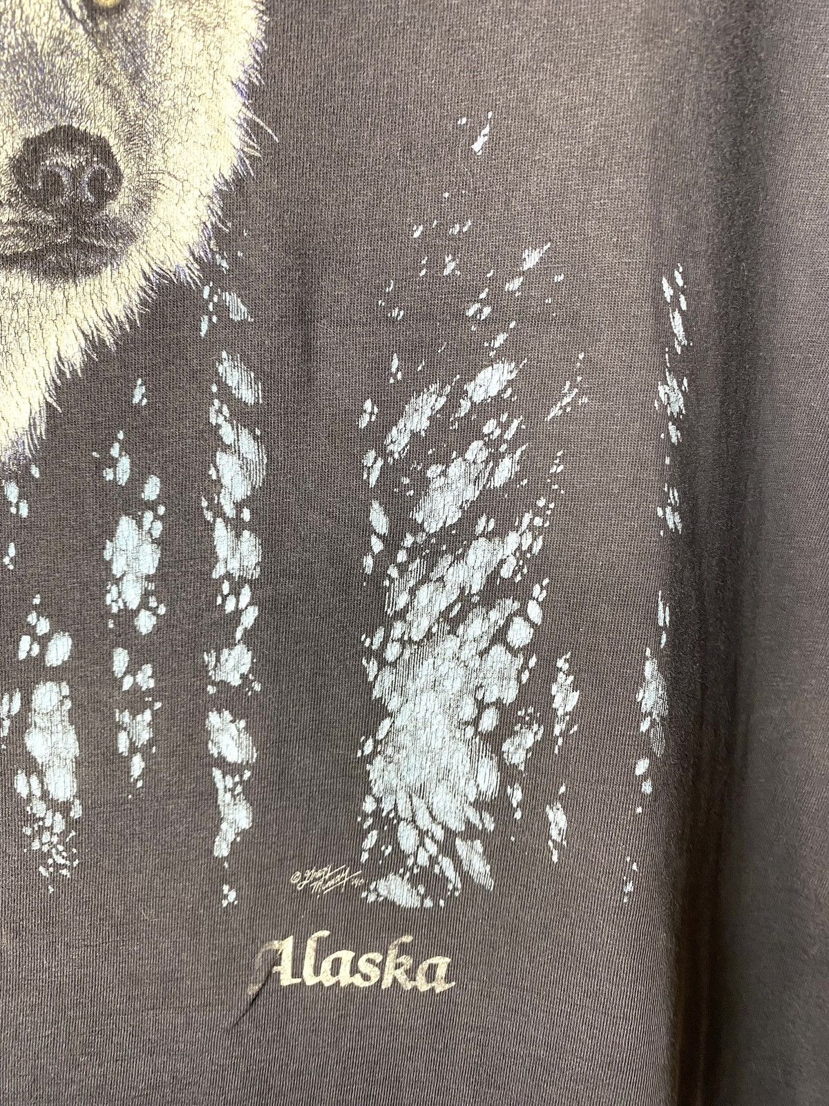Vintage 90’s Vintage Wolf T Shirt All Over Print Hype Supreme Style Size US XL / EU 56 / 4 - 5 Thumbnail
