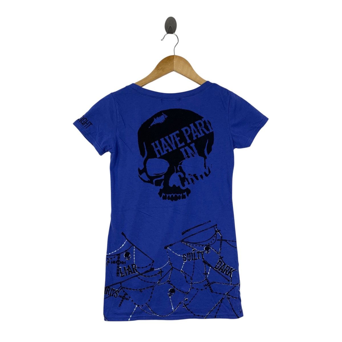 Japanese Brand GHOST OF HARLEM Skull Cloaked In Secrecy Punk Gothic Tshirt Size S / US 4 / IT 40 - 2 Thumbnail