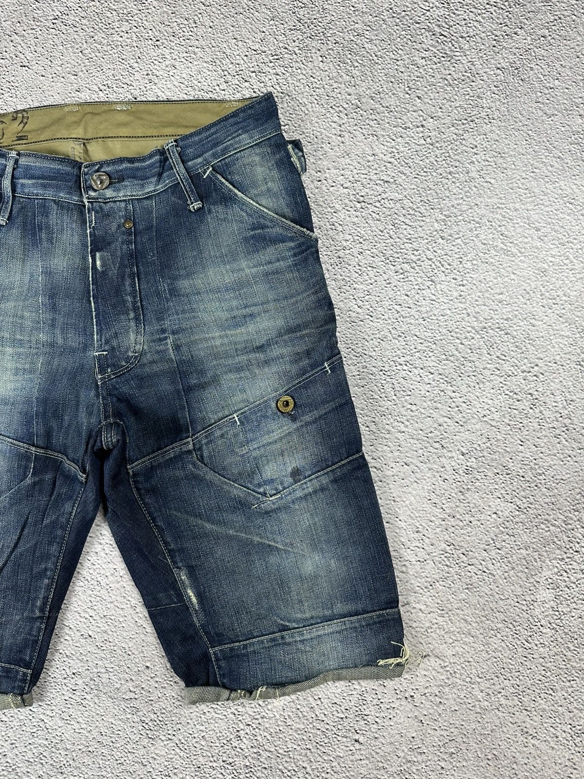 G-Star Vintage G-Star RAW Jean Short Faded Y2K Distressed Baggy Size US 30 / EU 46 - 7 Thumbnail