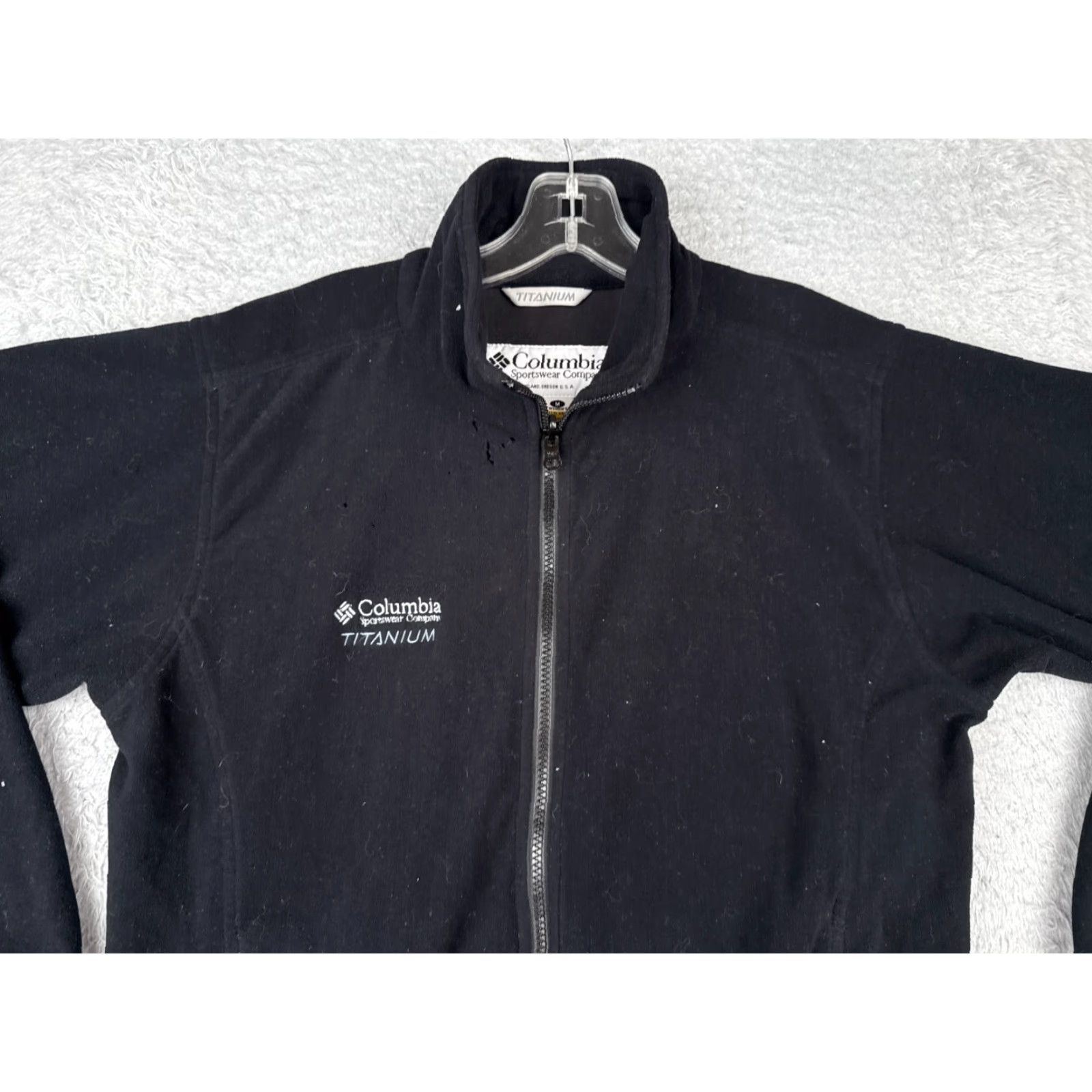 Vintage Columbia Jacket Women M Black Interchange Titanium Polyester Fleece Full Zip Hooded Lightweight Pockets Outdoor Vintage No Size M / US 6-8 / IT 42-44 - 7 Thumbnail