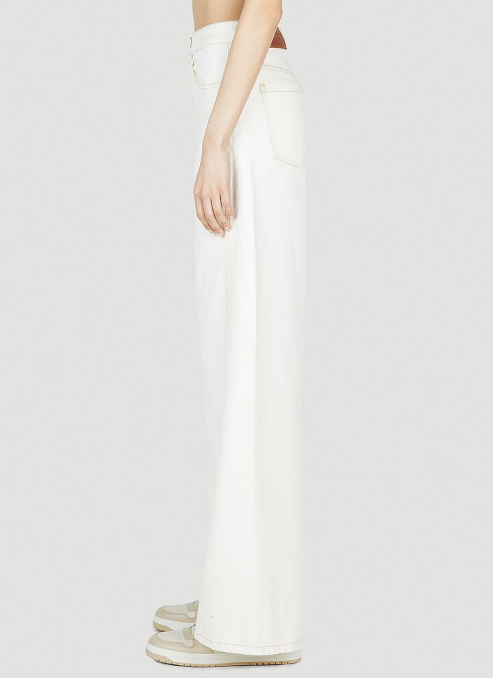 Moncler o1y1125 Denim Pant in White Size 27" / US 4 / IT 40 - 4 Thumbnail