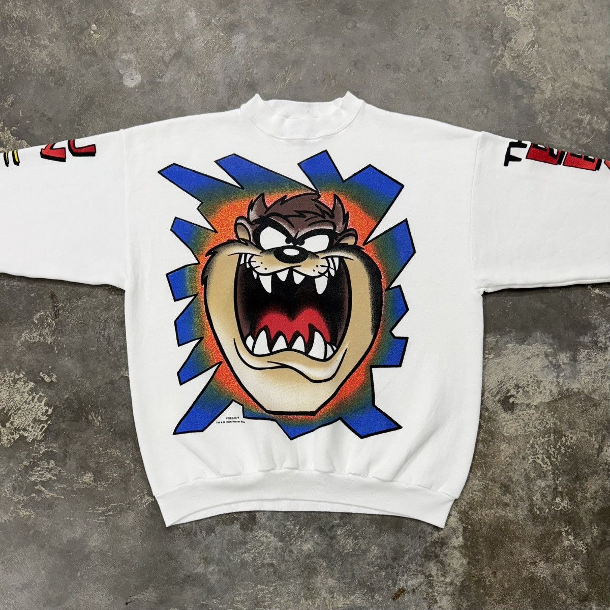 Warner Bros 90s Freeze Taz Looney Tunes Sweatshirt USA Large Size US L / EU 52-54 / 3 - 2 Thumbnail