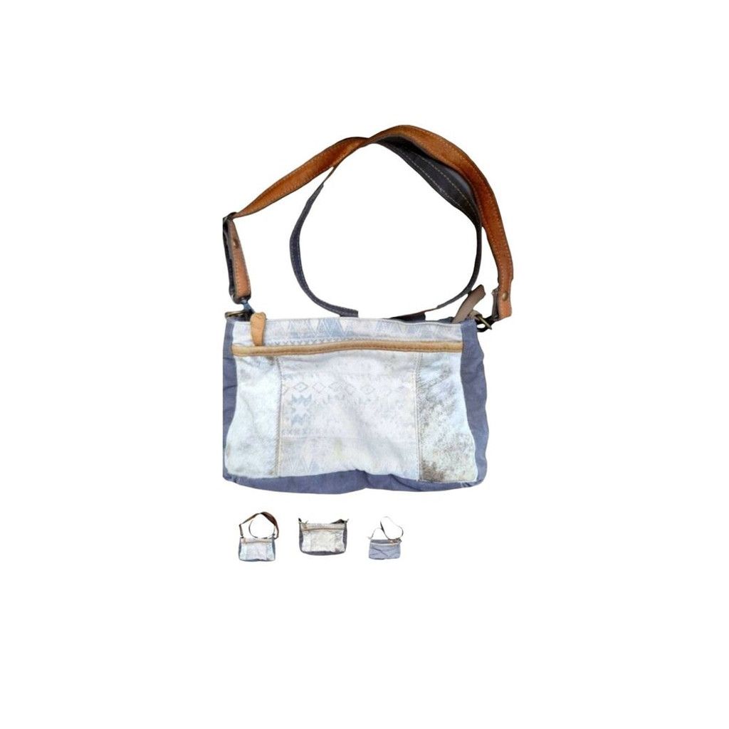 Other Myra Crossbody Bag Southwester Cowhair Dark Gray And Beige Size ONE SIZE - 1 Thumbnail