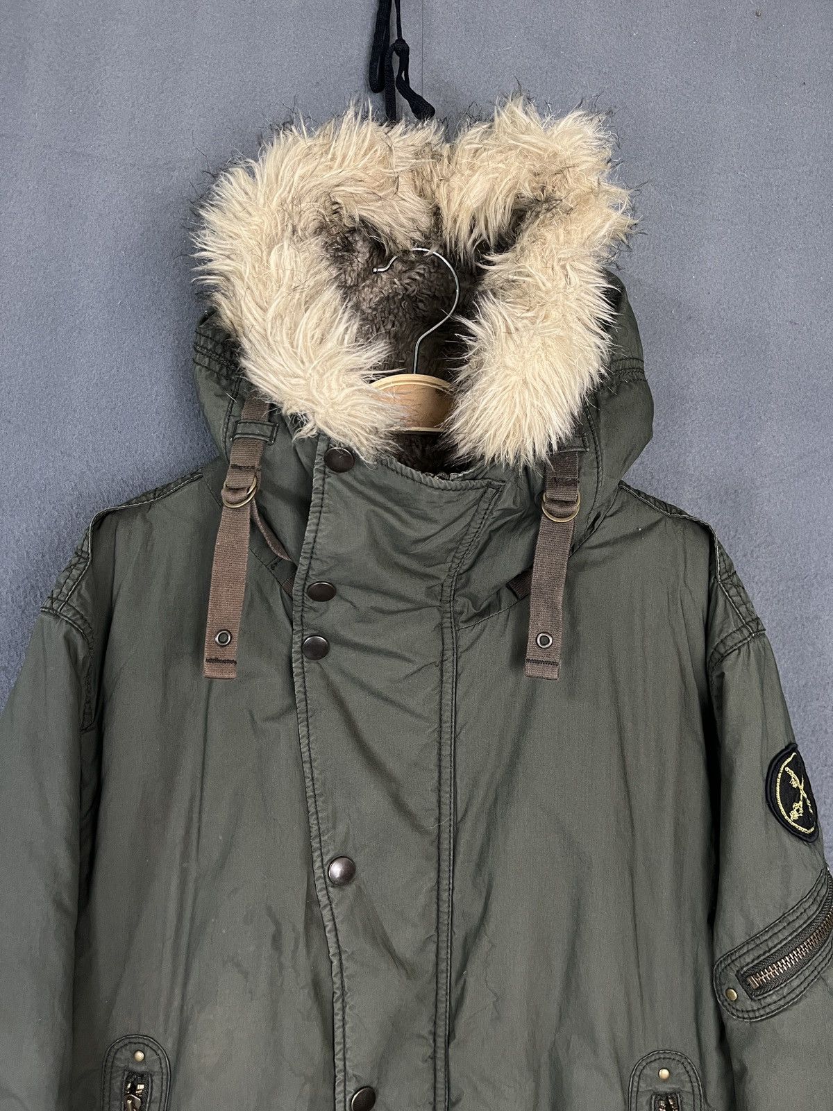 Japanese Brand Uniqlo Army Air Force Parka Bono Jacket LGB GOA Style Size US M / EU 48-50 / 2 - 3 Thumbnail