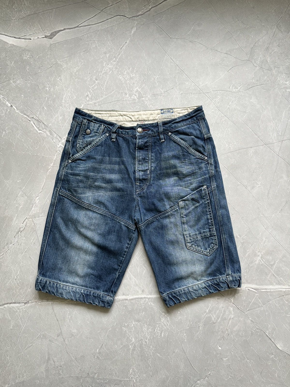 G-Star Vintage G-Star Raw Big Logo Back Buckle Denim Shorts Baggy Size US 34 / EU 50 - 2 Thumbnail