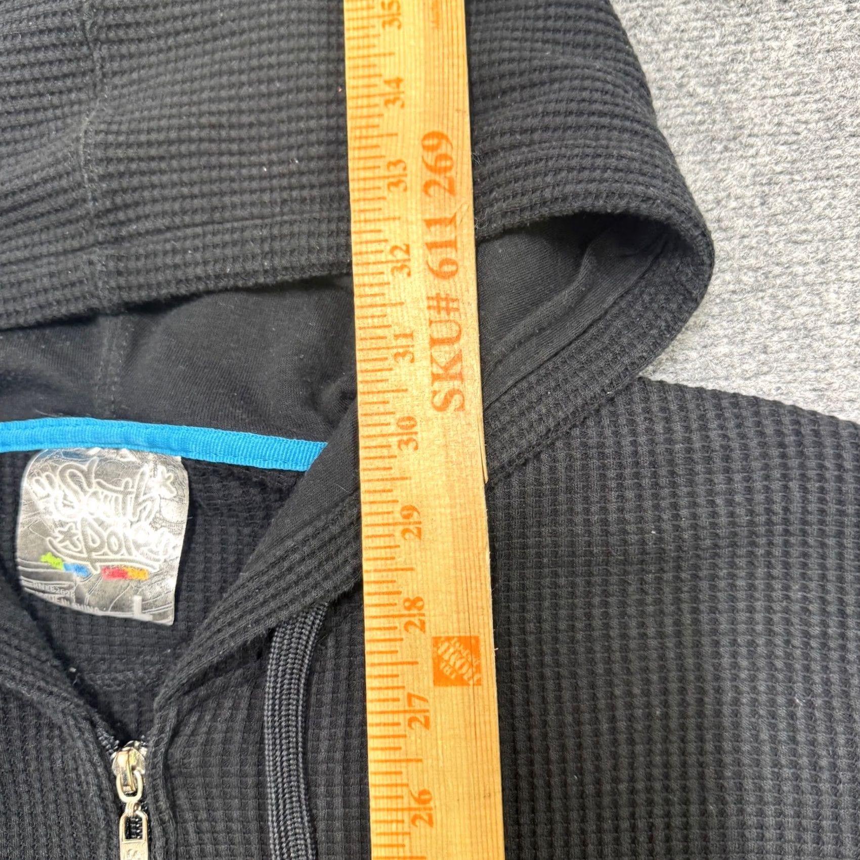 Southpole Southpole Jacket Mens L Black Cotton Thermal Y2K Grunge Skater Hooded Slim Jacket Size US L / EU 52-54 / 3 - 4 Thumbnail