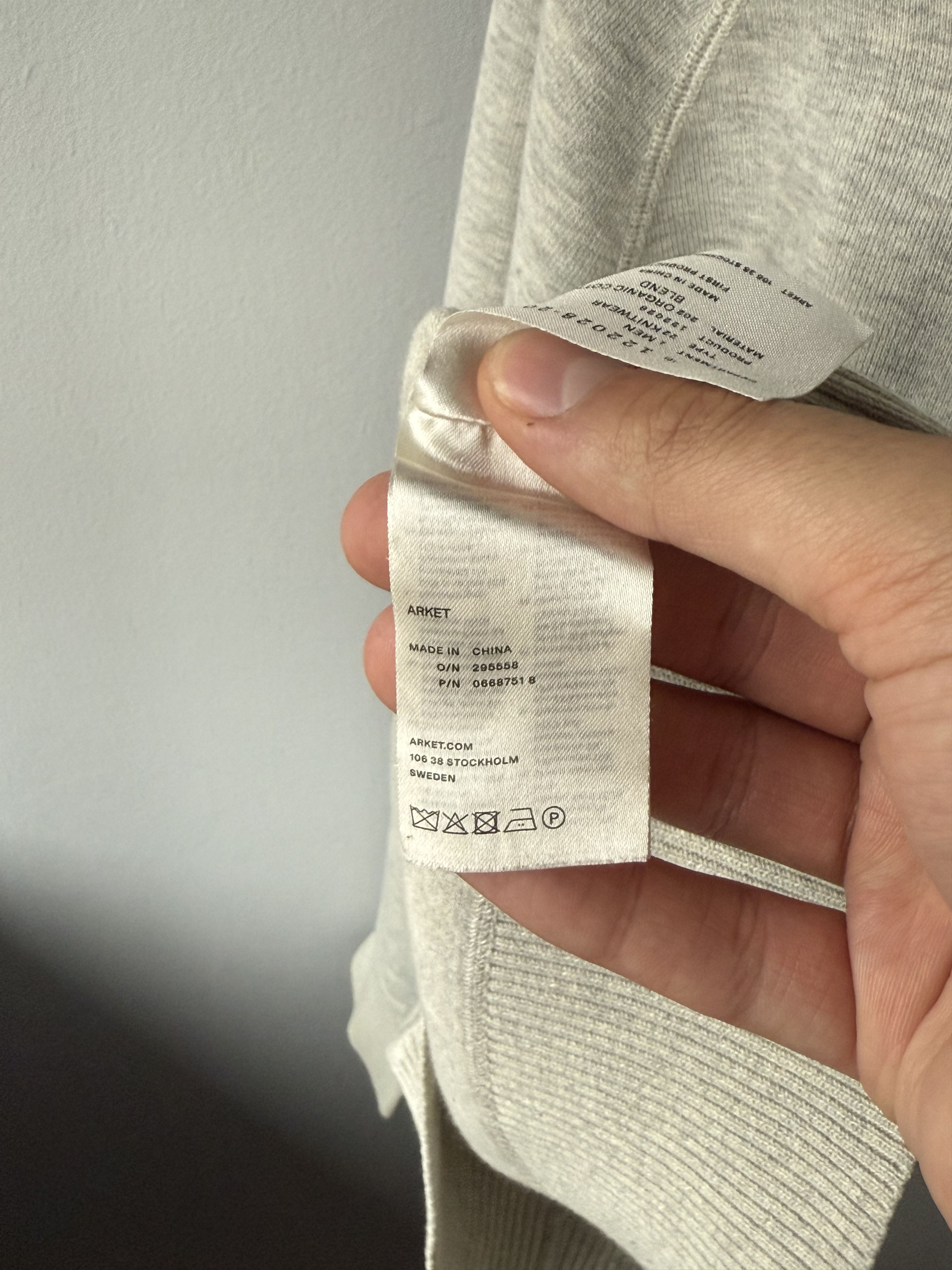 Arket Arket French Terry Cotton Wool Elbow Patches Gray Sweatshirt Size US S / EU 44-46 / 1 - 11 Thumbnail