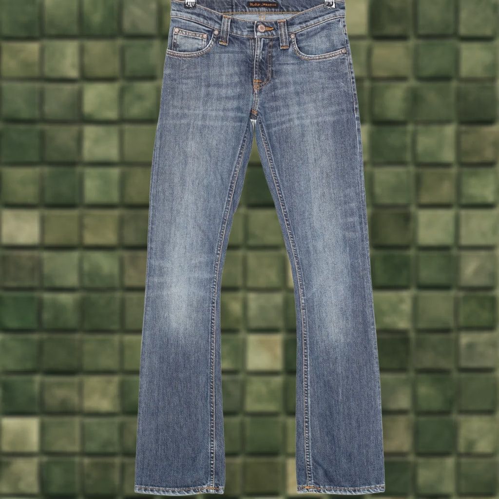 Nudie Jeans NUDIE JEANS NARROW BOOT Blue Nightrider Bootcut Jeans Women W25 L32 DZ4242 Size 42" / US 20 - 1 Thumbnail