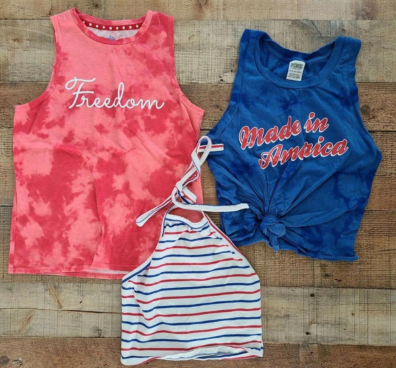 Designer Womens Extra Small America Shirts Lot 4th July Patriot Vs Size XS / US 0-2 / IT 36-38 - 3 Thumbnail