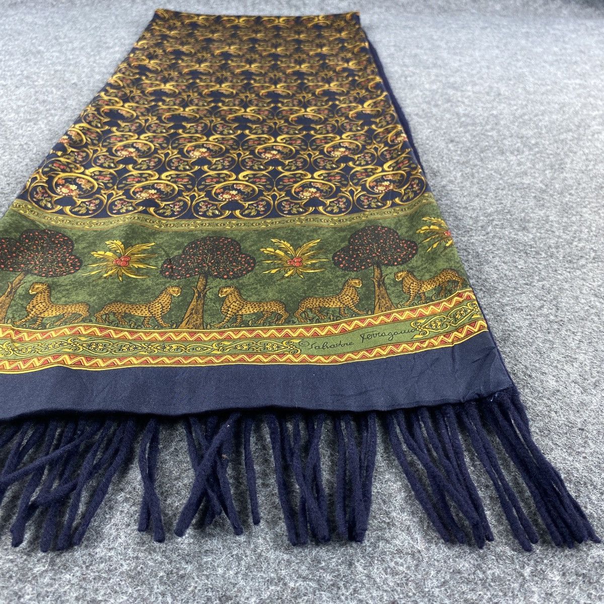 Salvatore Ferragamo × Vintage Salvatore Ferragamo Scarf # D650 # Muffler # Neckwear Size ONE SIZE - 9 Thumbnail