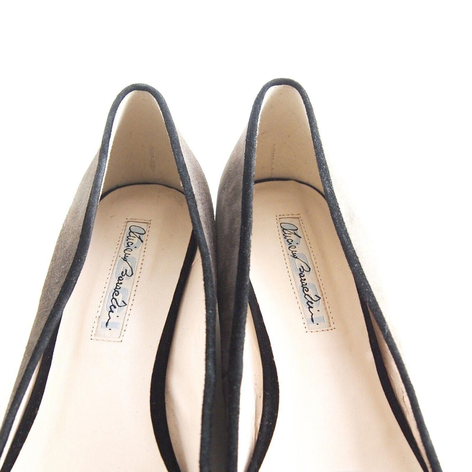 Designer Luciano Barachini Pumps Hidden Low Wedge Gray US 8 EU 38 Size US 8 / IT 38 - 5 Thumbnail