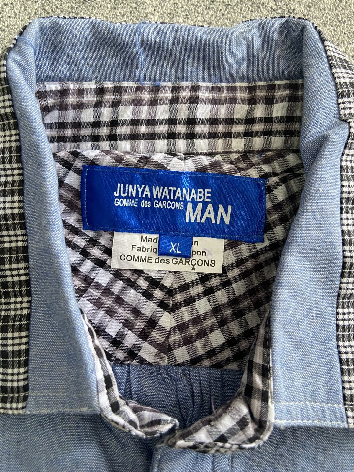 Junya Watanabe Junya watanabe checkered panel button up shirt Size US XL / EU 56 / 4 - 7 Thumbnail