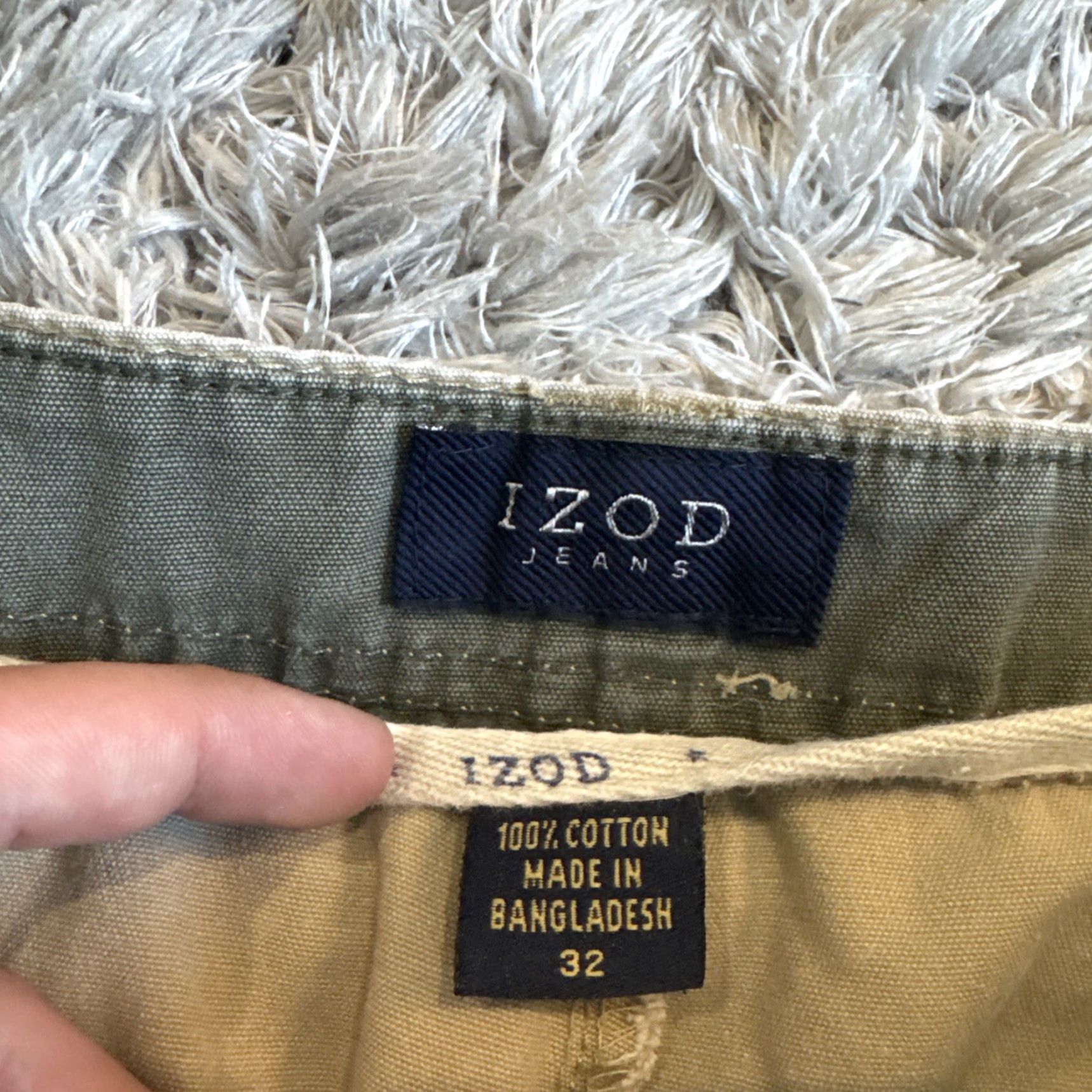 Izod VINTAGE Izod Men's Cargo Shorts 32 Tan Beige Multi Pocket Hip Hop Casual 00's Y2K Pockets Mens Size US 32 / EU 48 - 4 Thumbnail