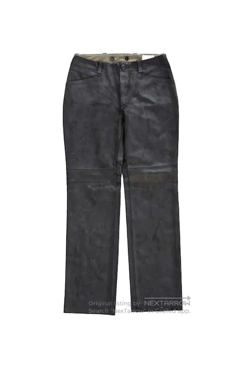 Old Joe distressed leather breeches in oiled black. Size US 28 / EU 44 - 3 Thumbnail