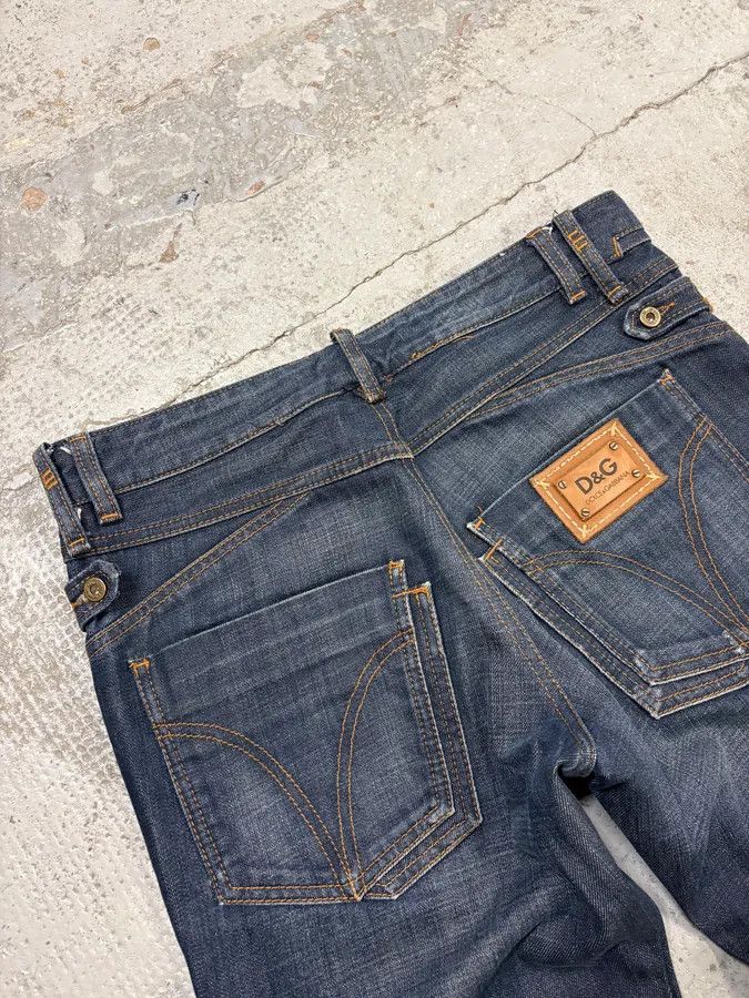 Dolce & Gabbana 2000s Dolce & Gabbana Navy Raw Faded Denim Jeans Size US 32 / EU 48 - 9 Thumbnail