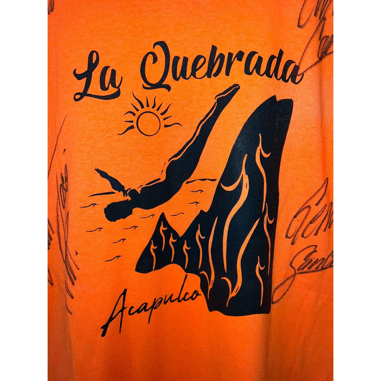 Vintage Y2K La Quebrada Acapulco Beach Orange Diving Dive Shirt XL Size US XL / EU 56 / 4 - 3 Thumbnail