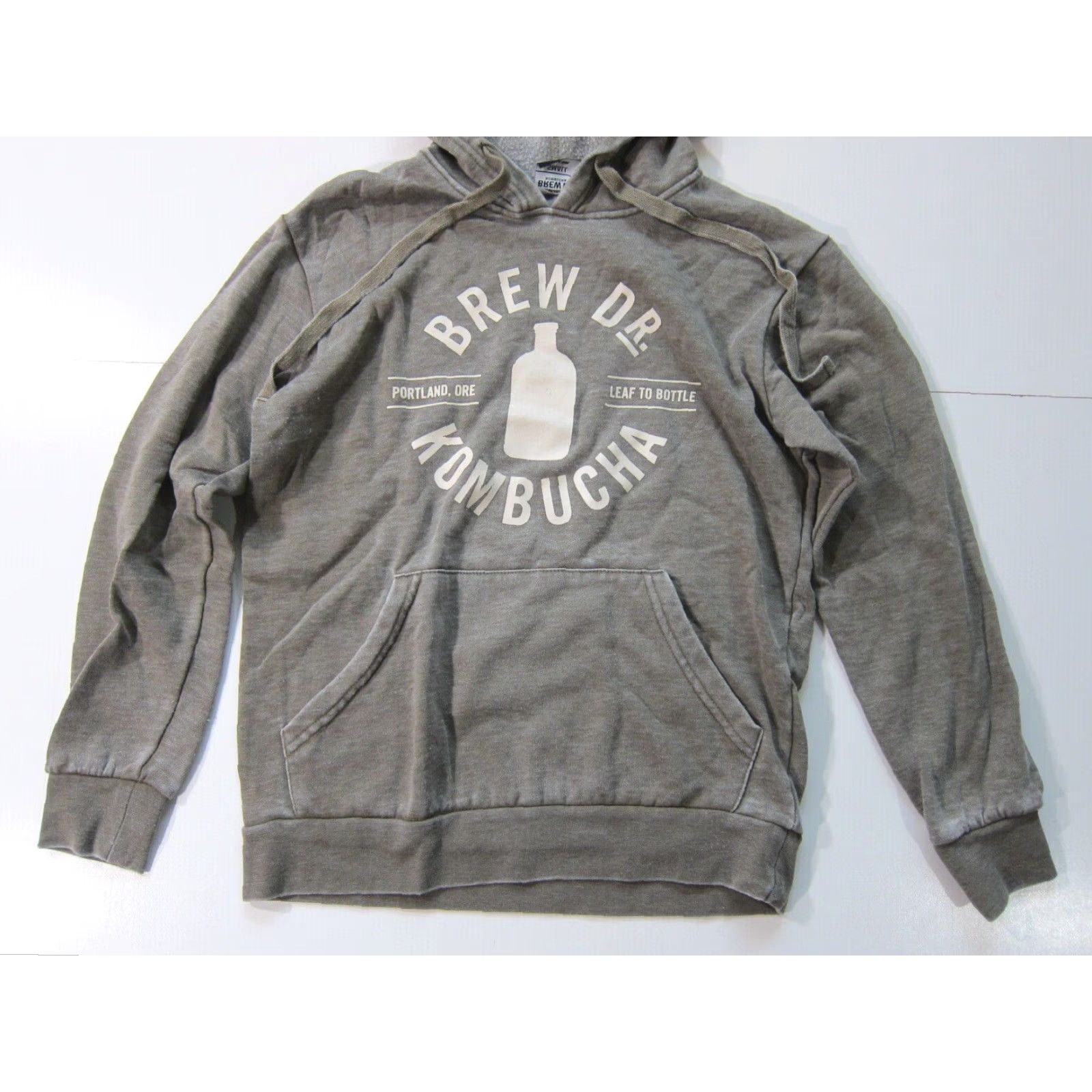 Vintage Brew Dr. Kombucha Portland Oregon Grey Cotton Pocket Hoodie Sweatshirt Women S Size S / US 4 / IT 40 - 7 Thumbnail