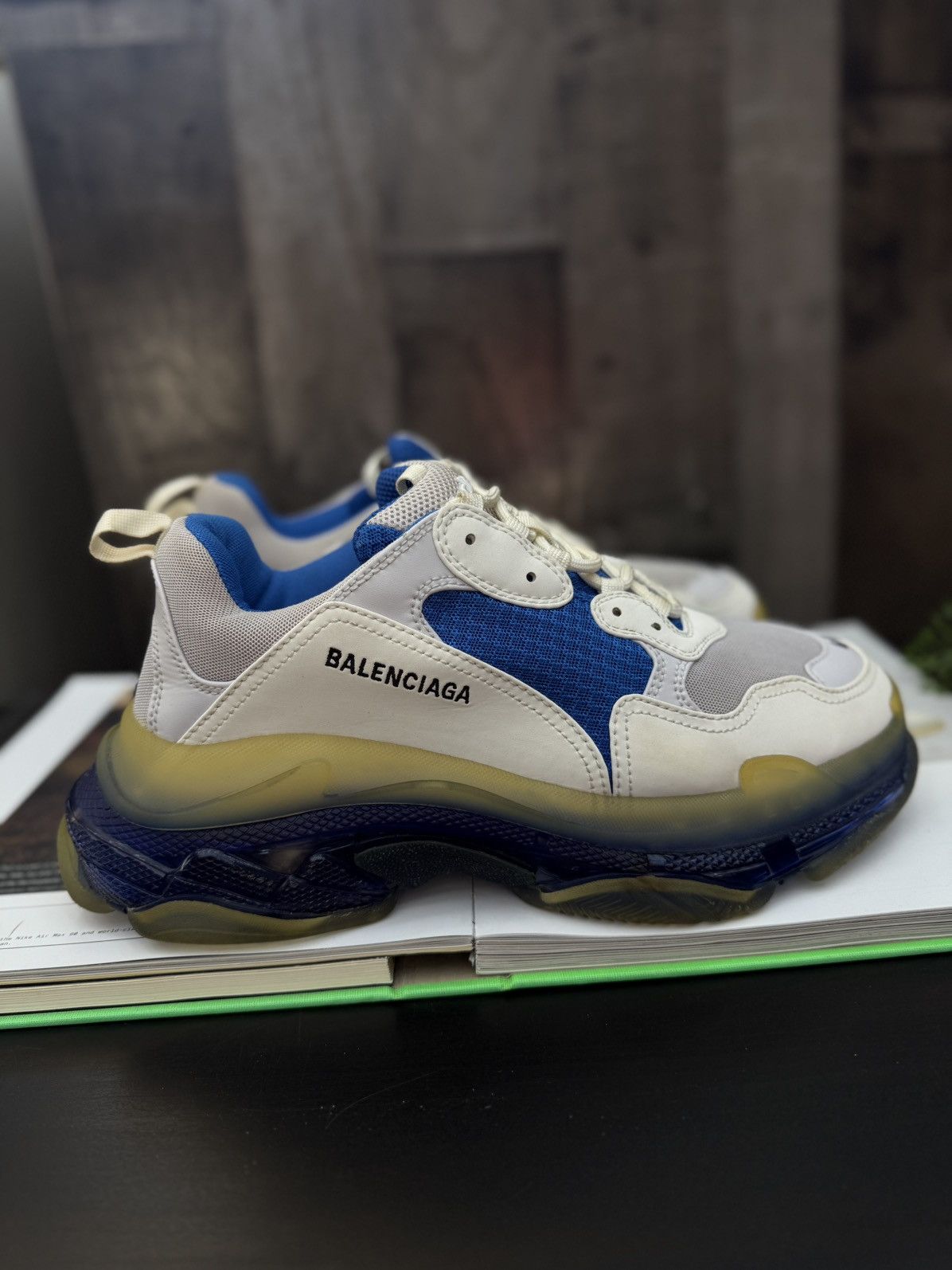 Balenciaga Balenciaga Triple S Sneakers White Blue 44EU/11US 🧼 Size US 11 / EU 44 - 3 Thumbnail