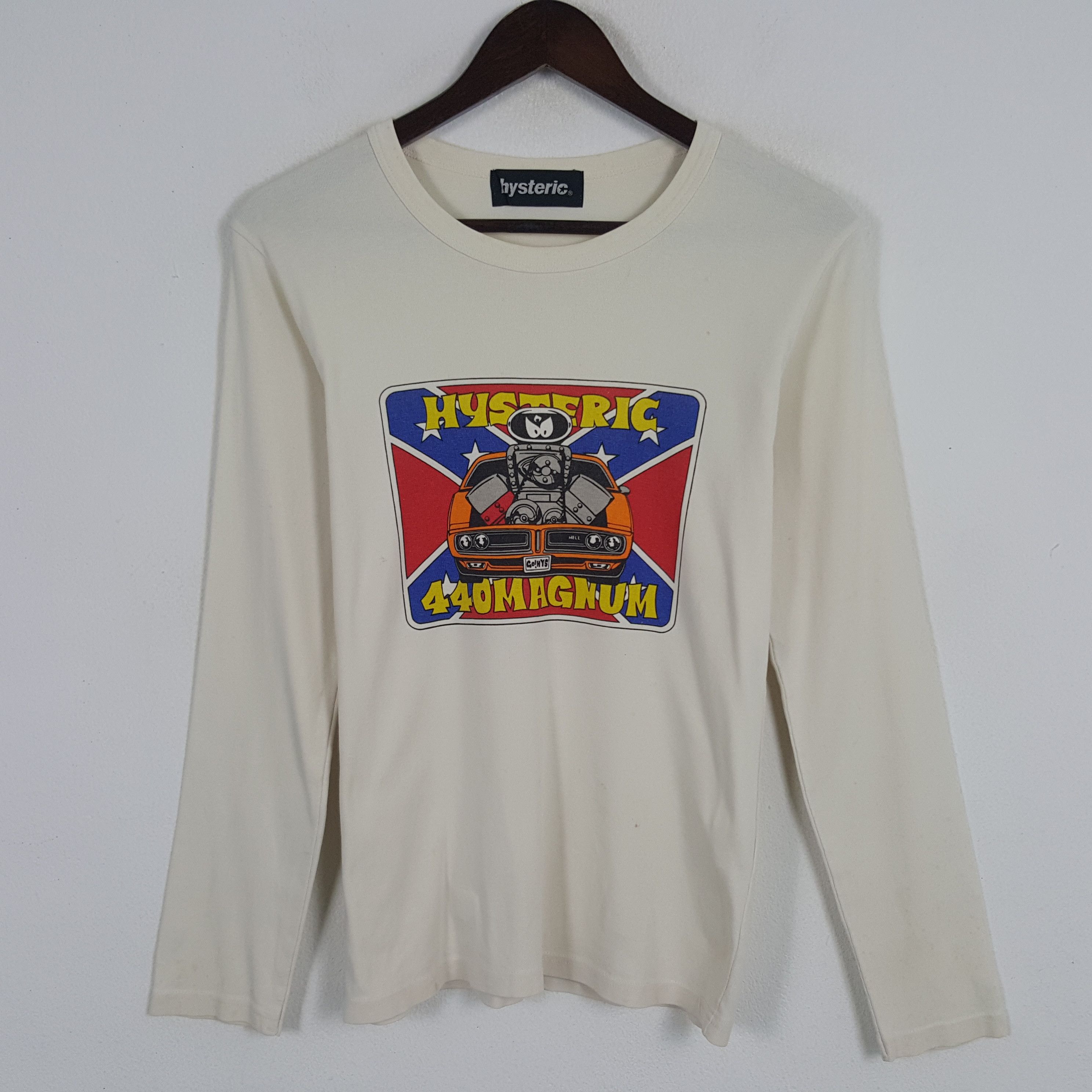 Hysteric Glamour × Japanese Brand × Vintage Vintage Hysteric 440 Magnum Long Sleeve Tshirt Size US S / EU 44-46 / 1 - 1 Thumbnail