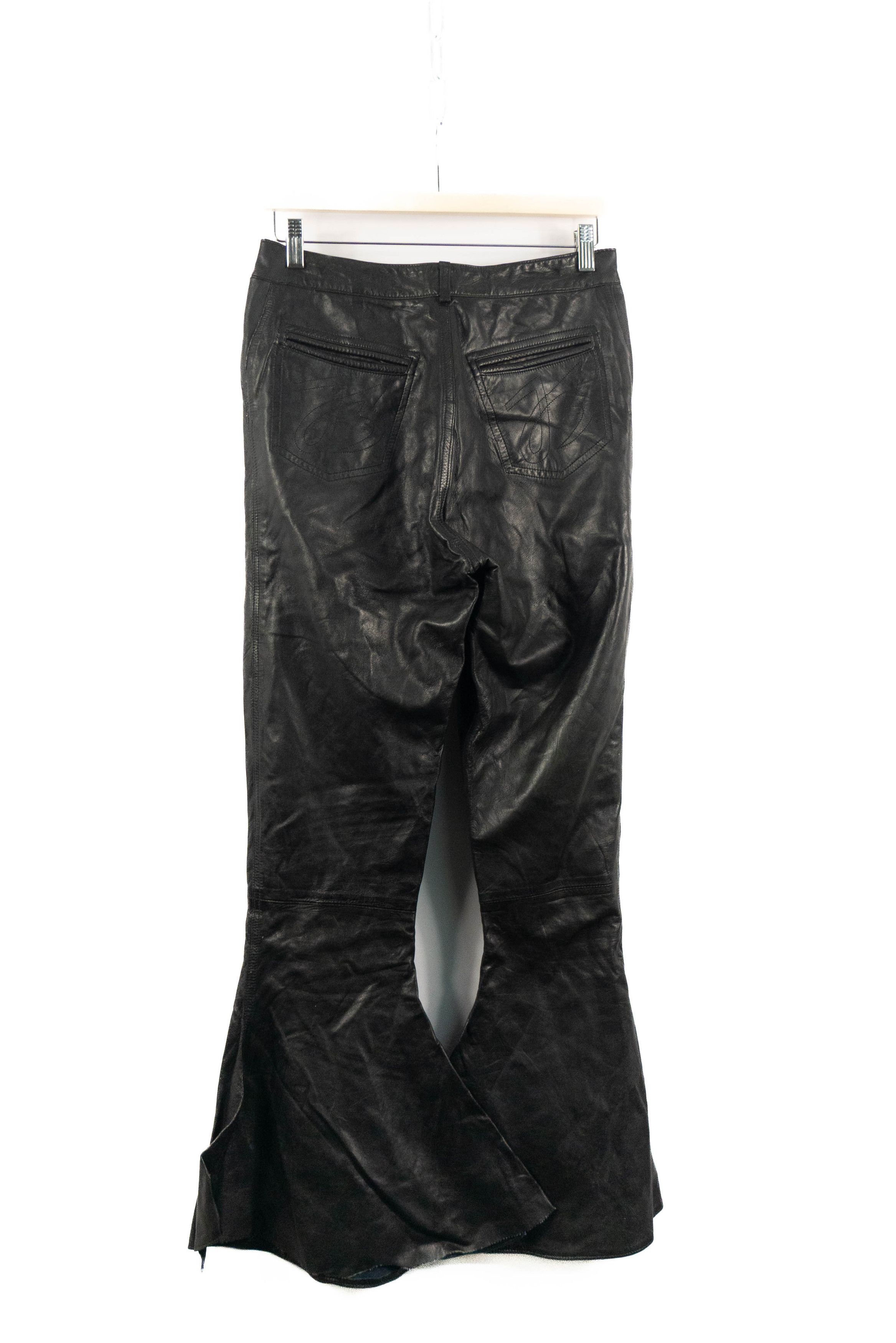 Jitrois Jean Claude Jitros leather flared pants – vintage y2k Size 26" / US 2 / IT 38 - 6 Thumbnail